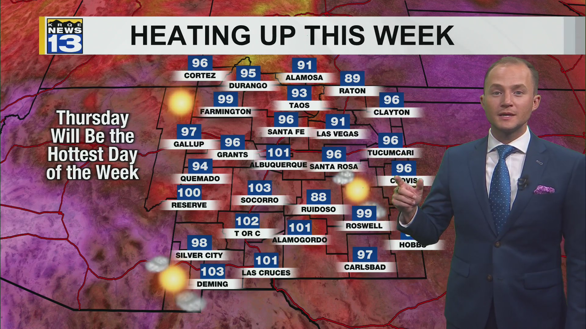 Rain chances lower as temperatures heat up across New Mexico – KRQE ...