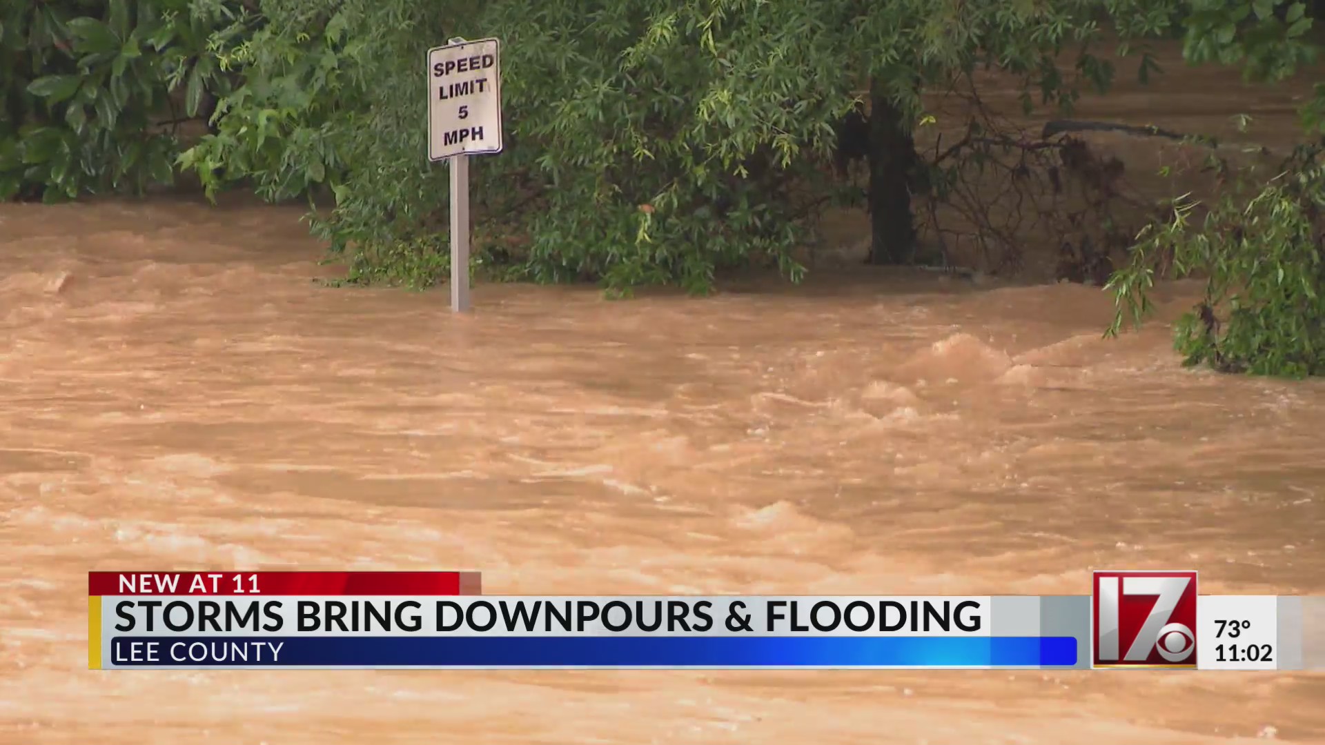 Storms bring downpours and flooding in Lee County – CBS17.com