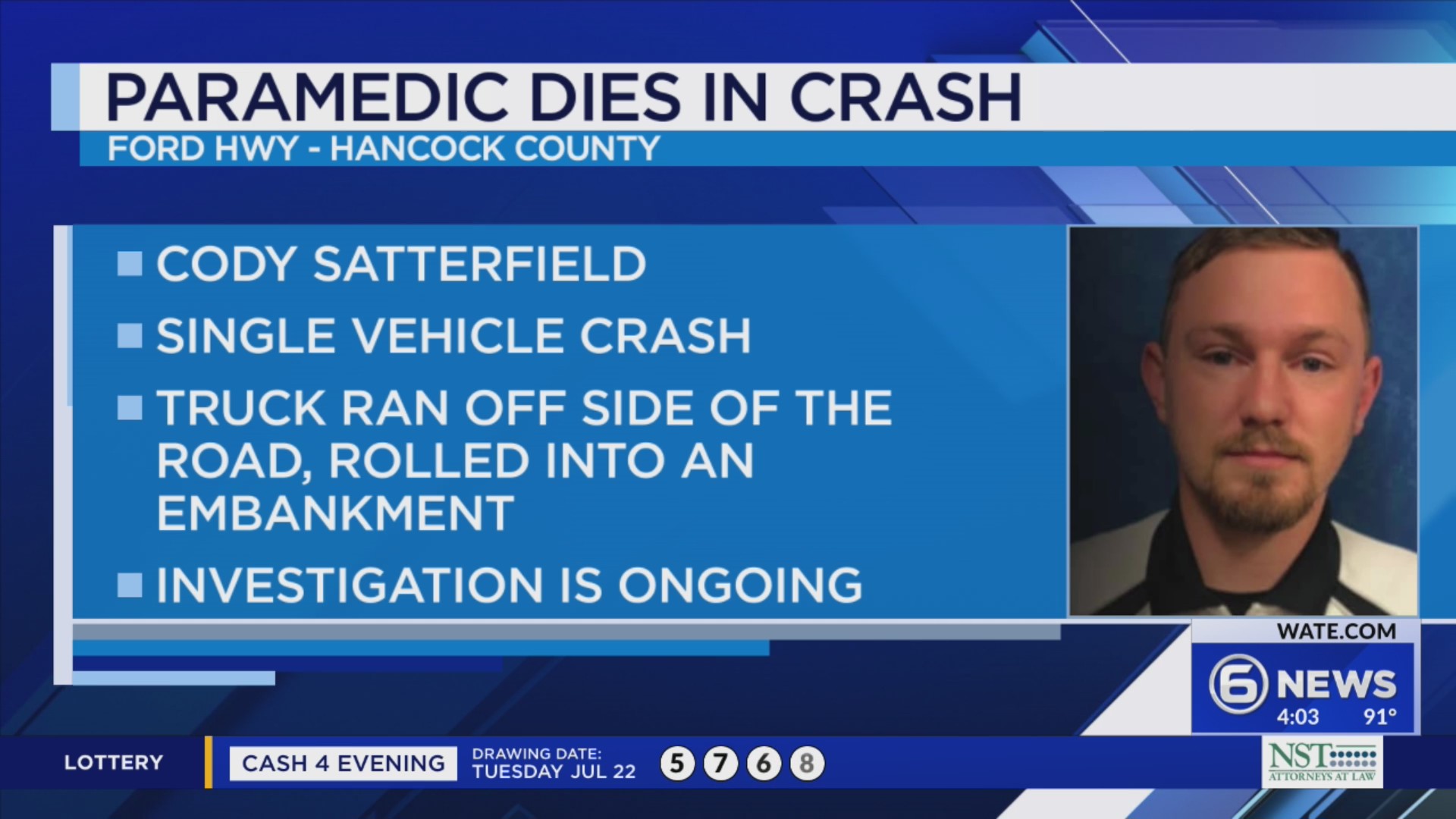 Jefferson County paramedic dead after crash – WATE 6 On Your Side