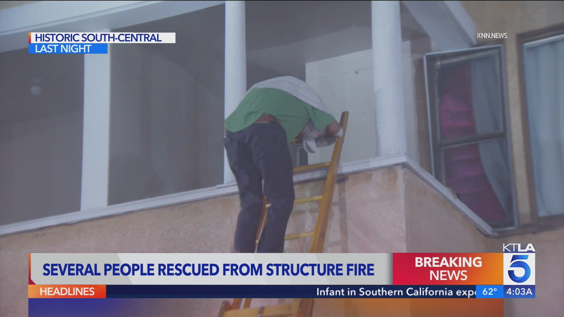 Residents rescued from burning apartment building in Los Angeles – KTLA