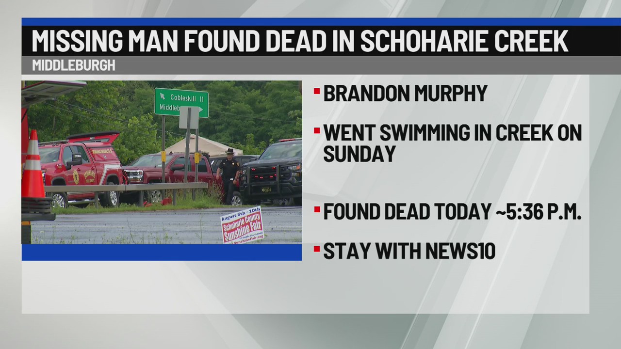 Missing man found dead in Schoharie Creek – NEWS10 ABC