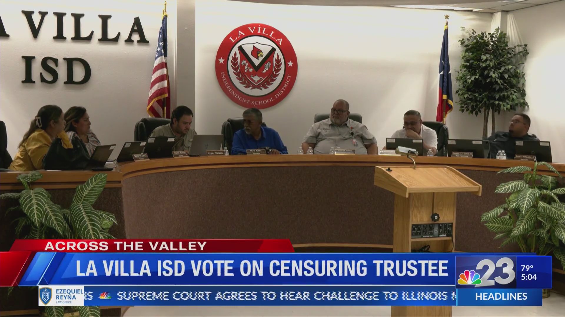 La Villa ISD votes on censuring trustee – KVEO-TV