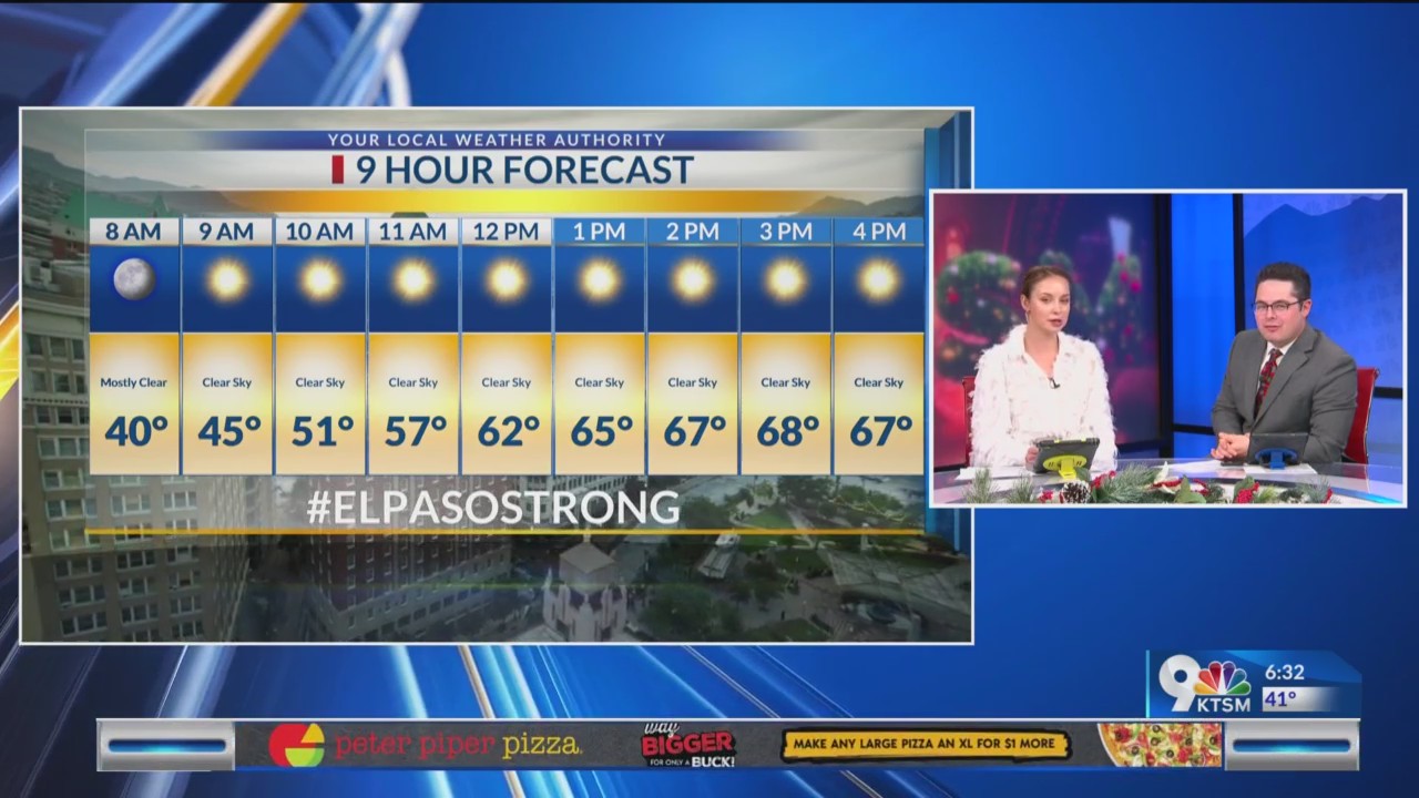 Christmas Eve forecast: Cold temperatures, clear skies – KTSM 9 News