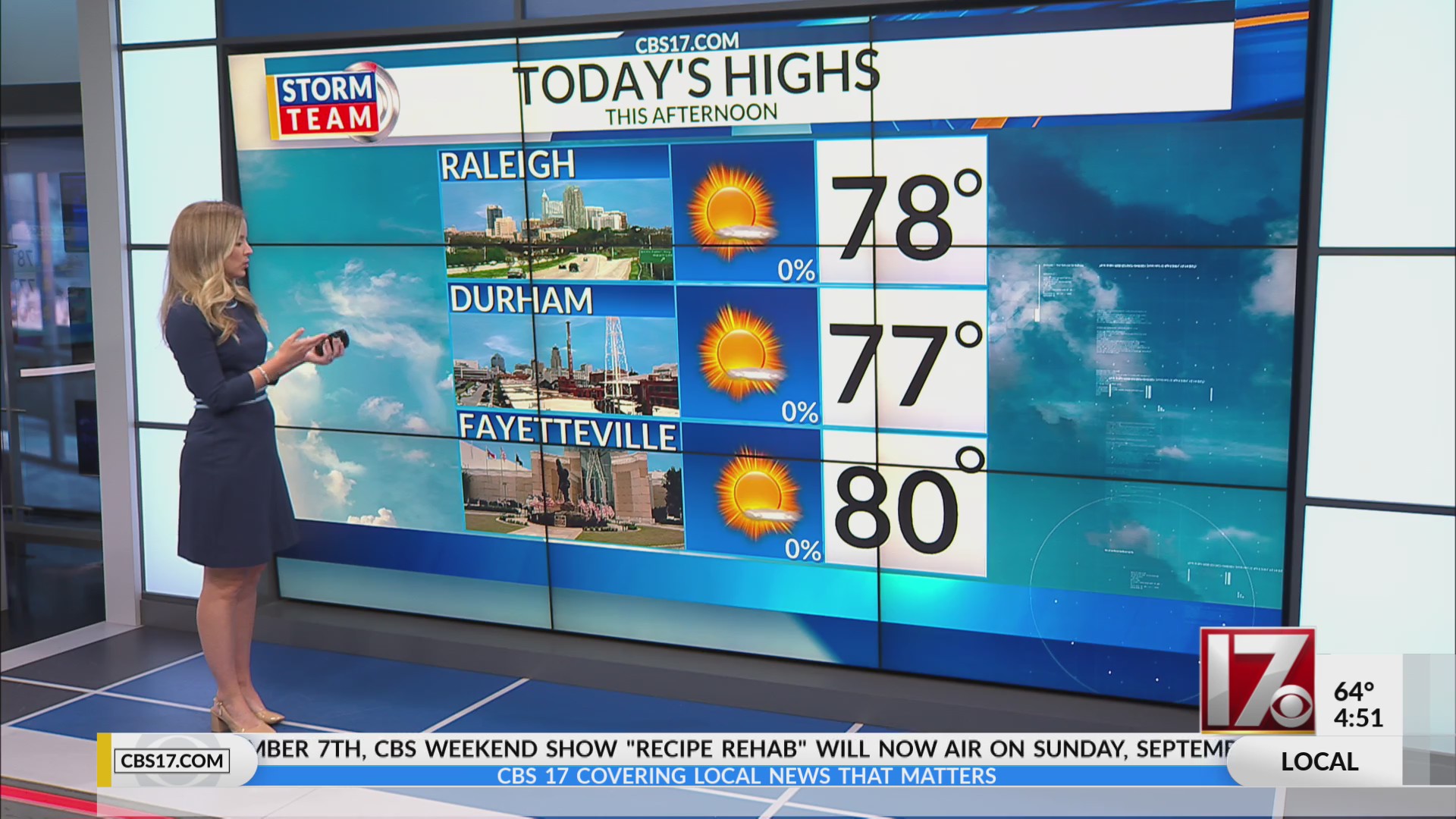Breezy, dry weather Tuesday with temps in upper 70s – CBS17.com