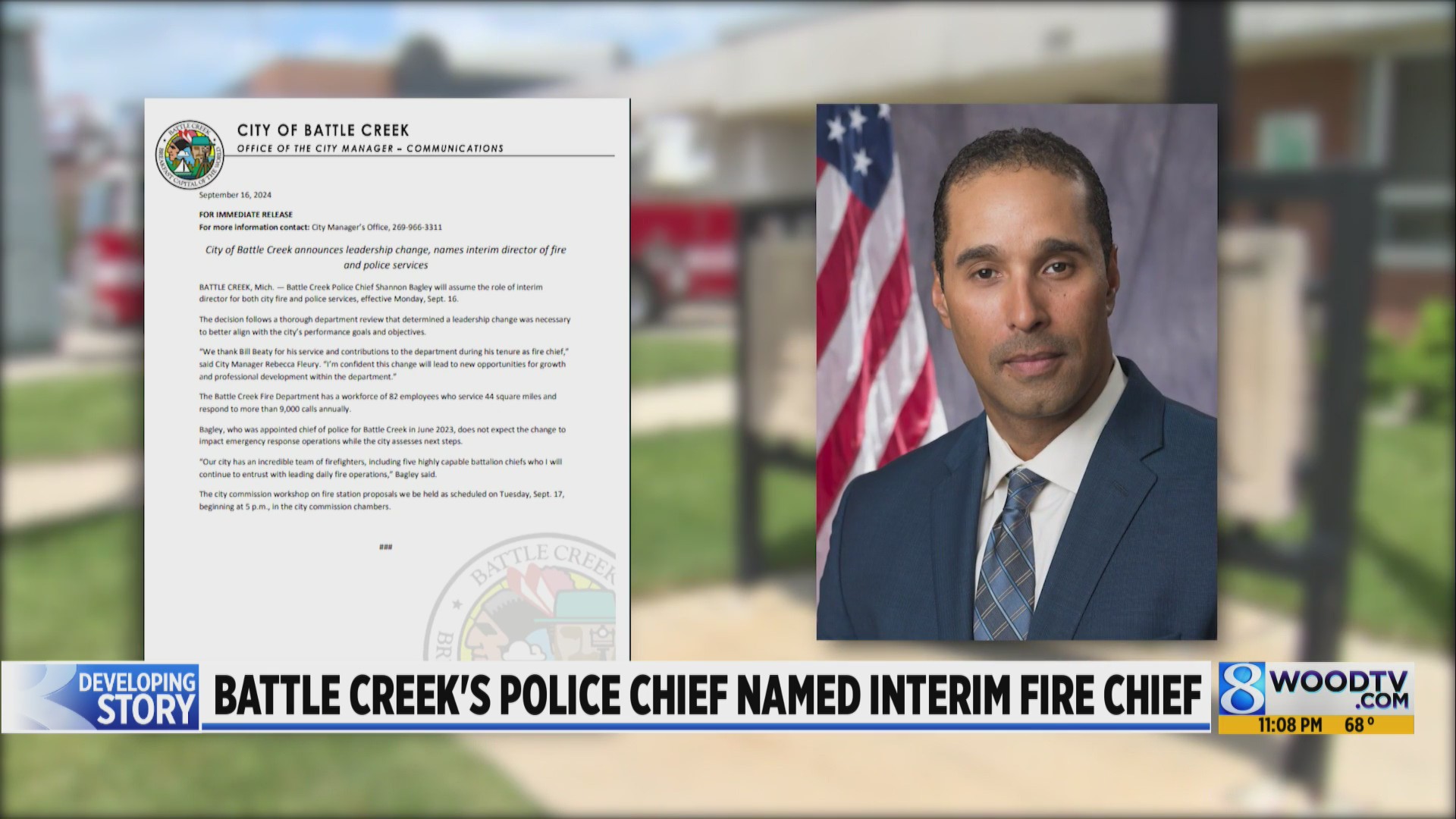 Battle Creek fire chief out, police chief to serve in interim – WOODTV.com