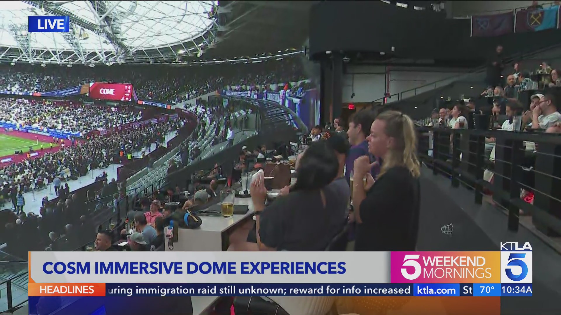 Cosm immersive dome experience takes fans inside the big game – KTLA