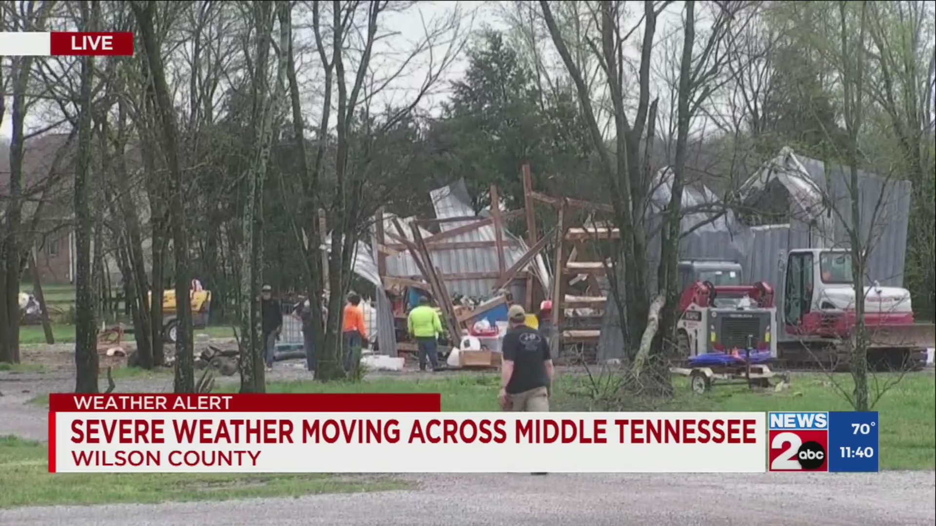 Damage reported after severe weather moves through Wilson County – WKRN ...