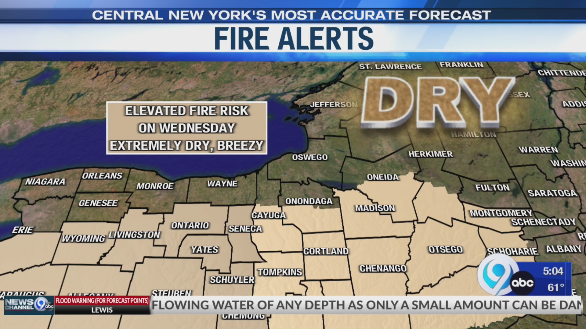 Warm, dry and windy weather increases fire risk – WSYR