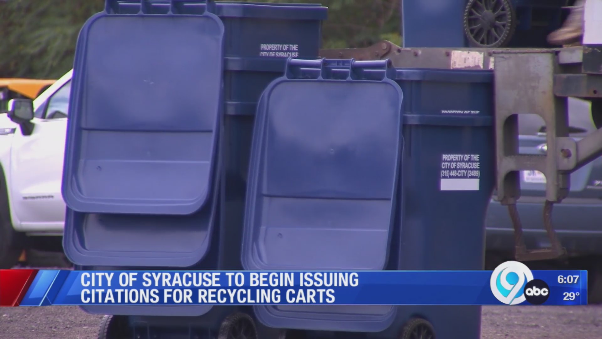 City of Syracuse to begin issuing citations for recycling carts – WSYR