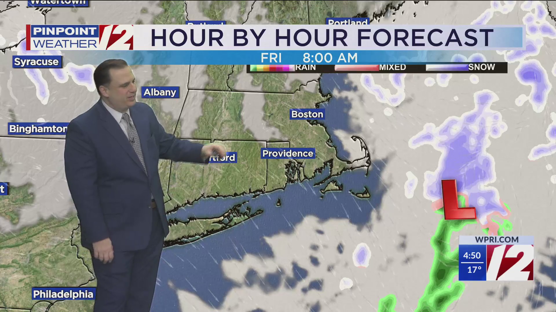 WPRI 12 Weather Forecast for 1/16/25: Cold today but not as windy ...