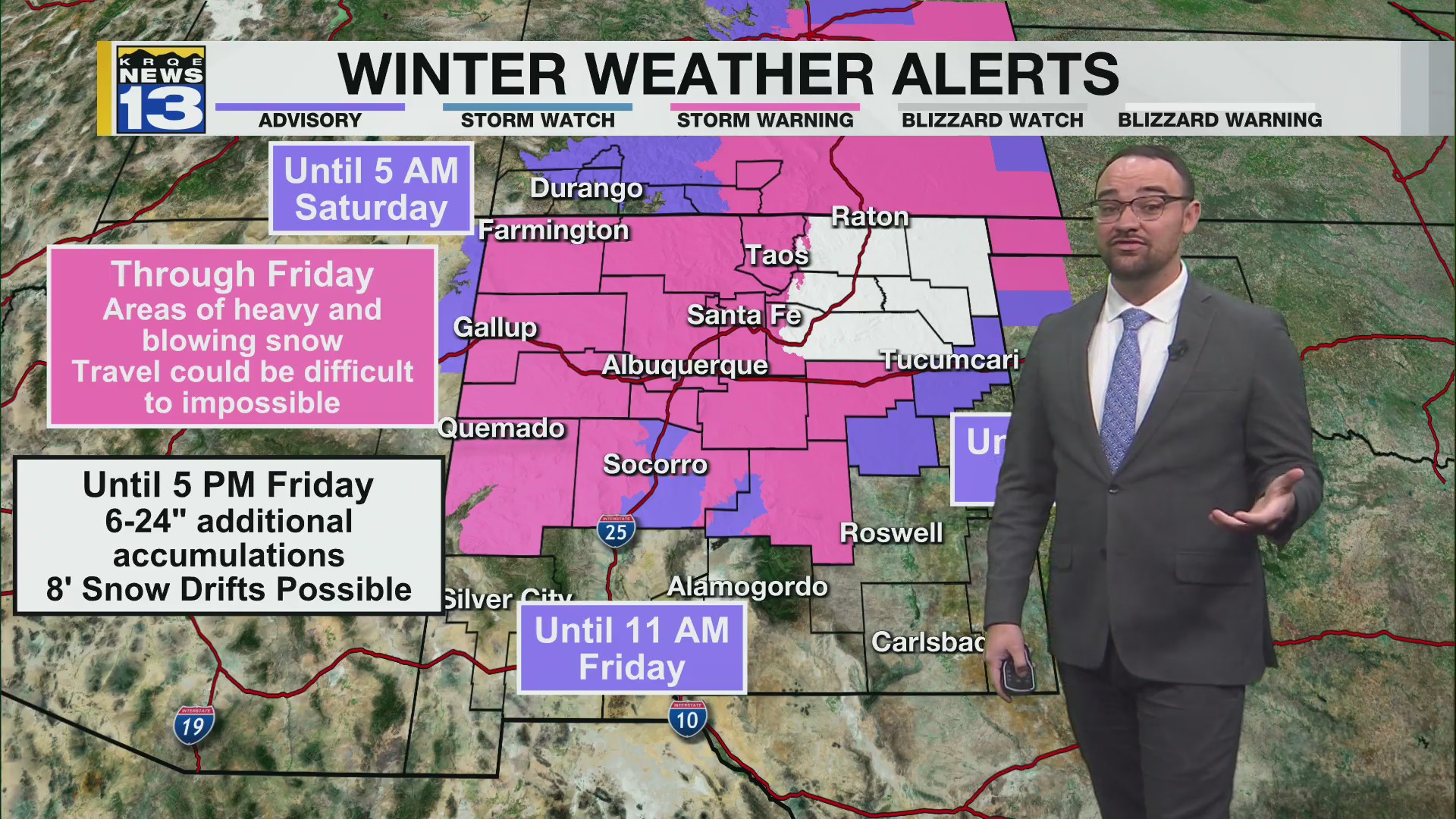Winter storm continues to move across the state – KRQE NEWS 13 ...