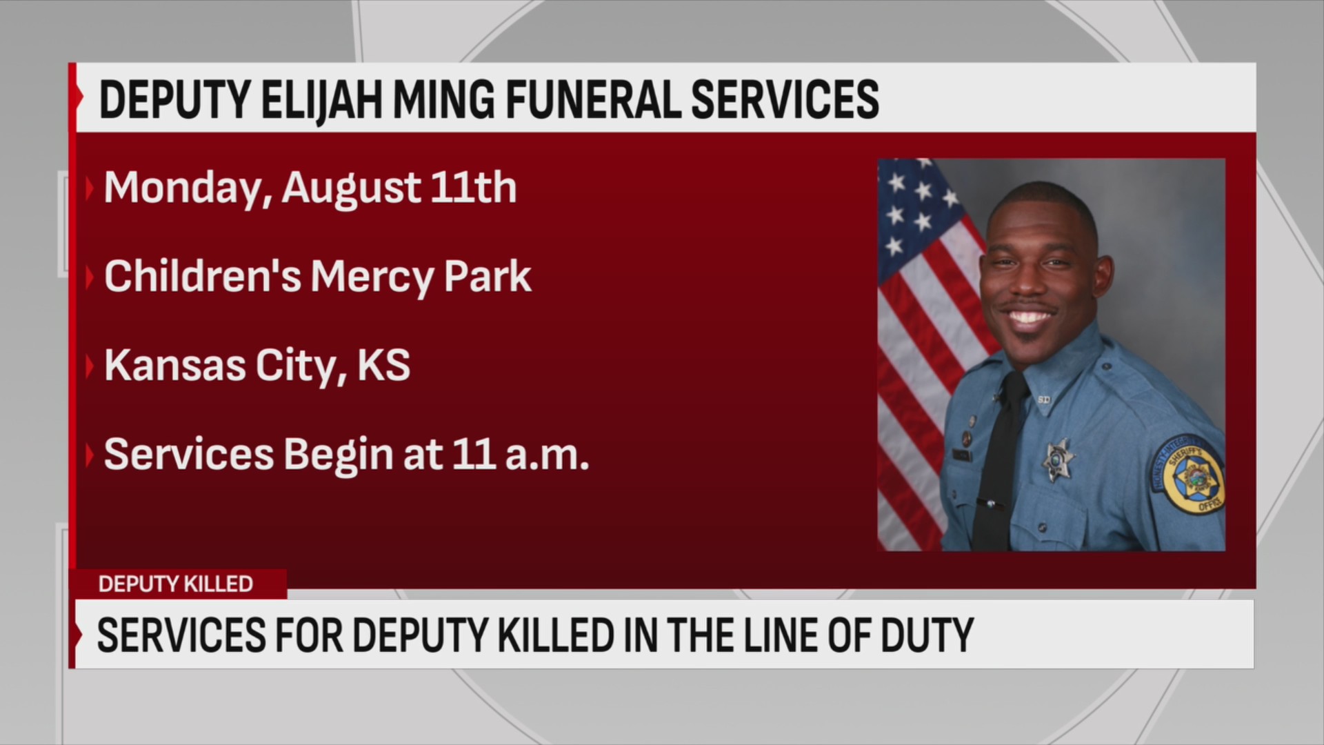 Funeral services for Wyandotte County Deputy Elijah Ming – FOX 4 Kansas ...