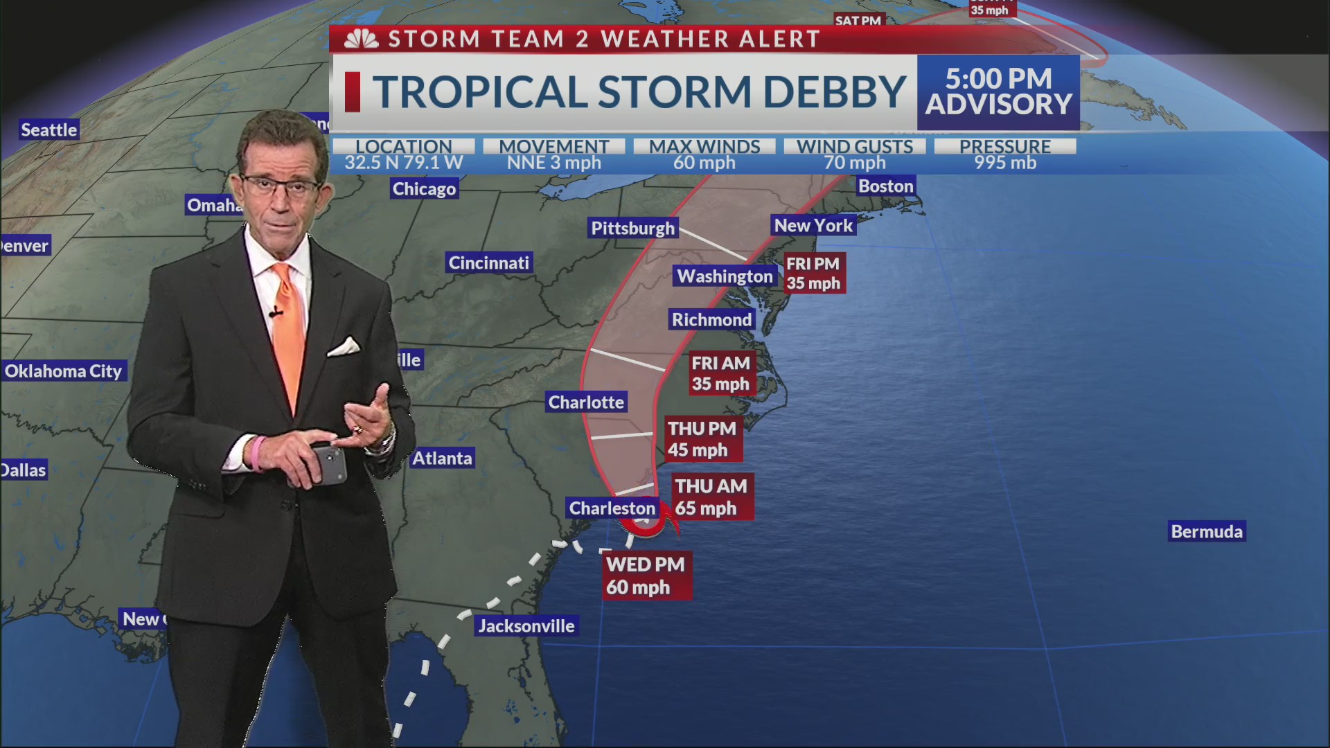 Tropical Storm Debby to make second landfall along SC coast – WCBD News 2