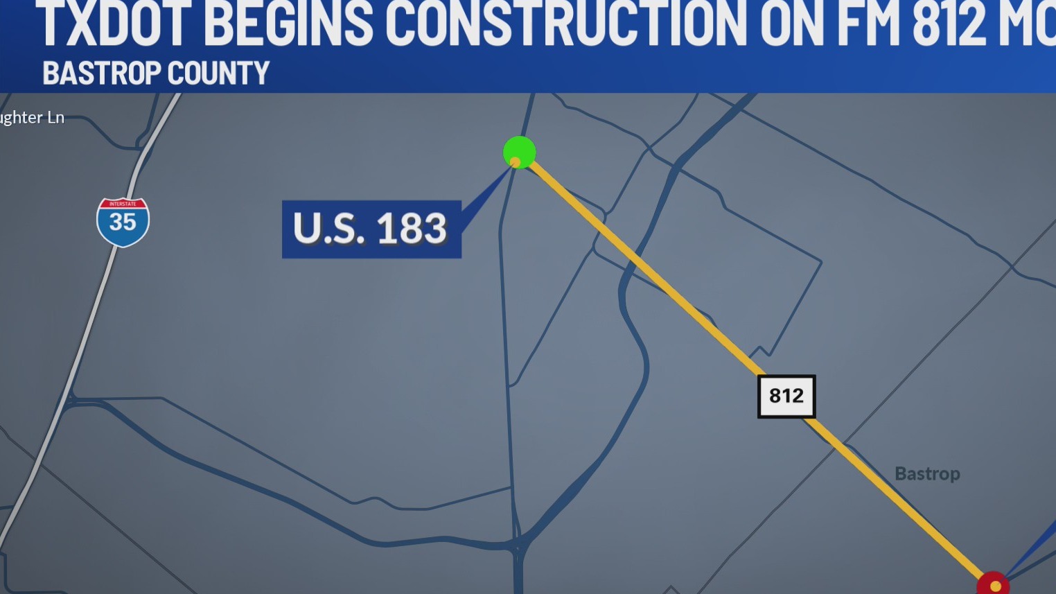 Construction on FM 812 upgrades could begin as early as 2027, TxDOT