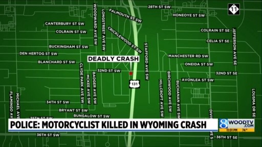 Kent County Police: Motorcyclist killed in Wyoming crash – WOODTV.com