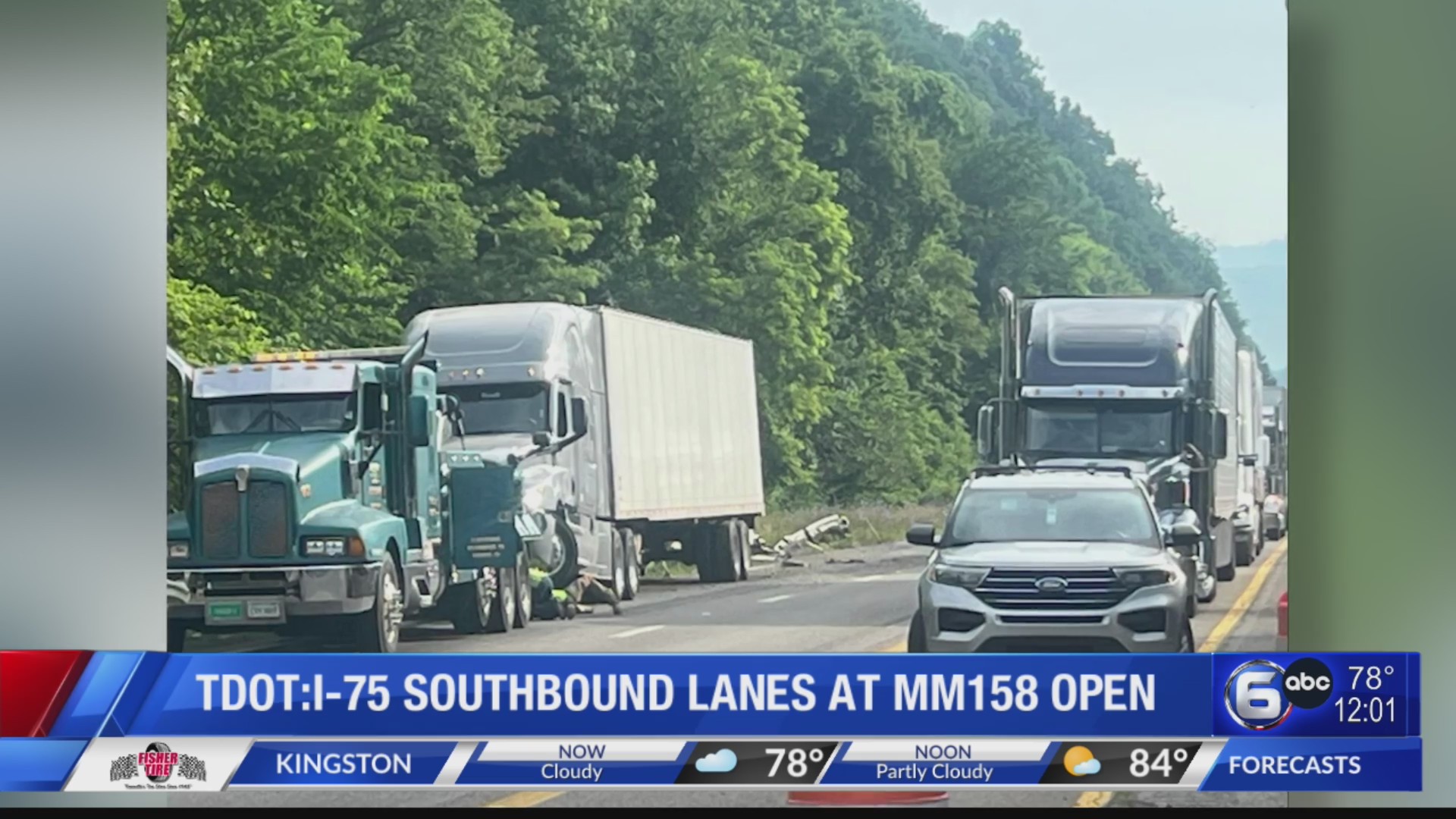 I-75 southbound lanes reopen after crash – WATE 6 On Your Side
