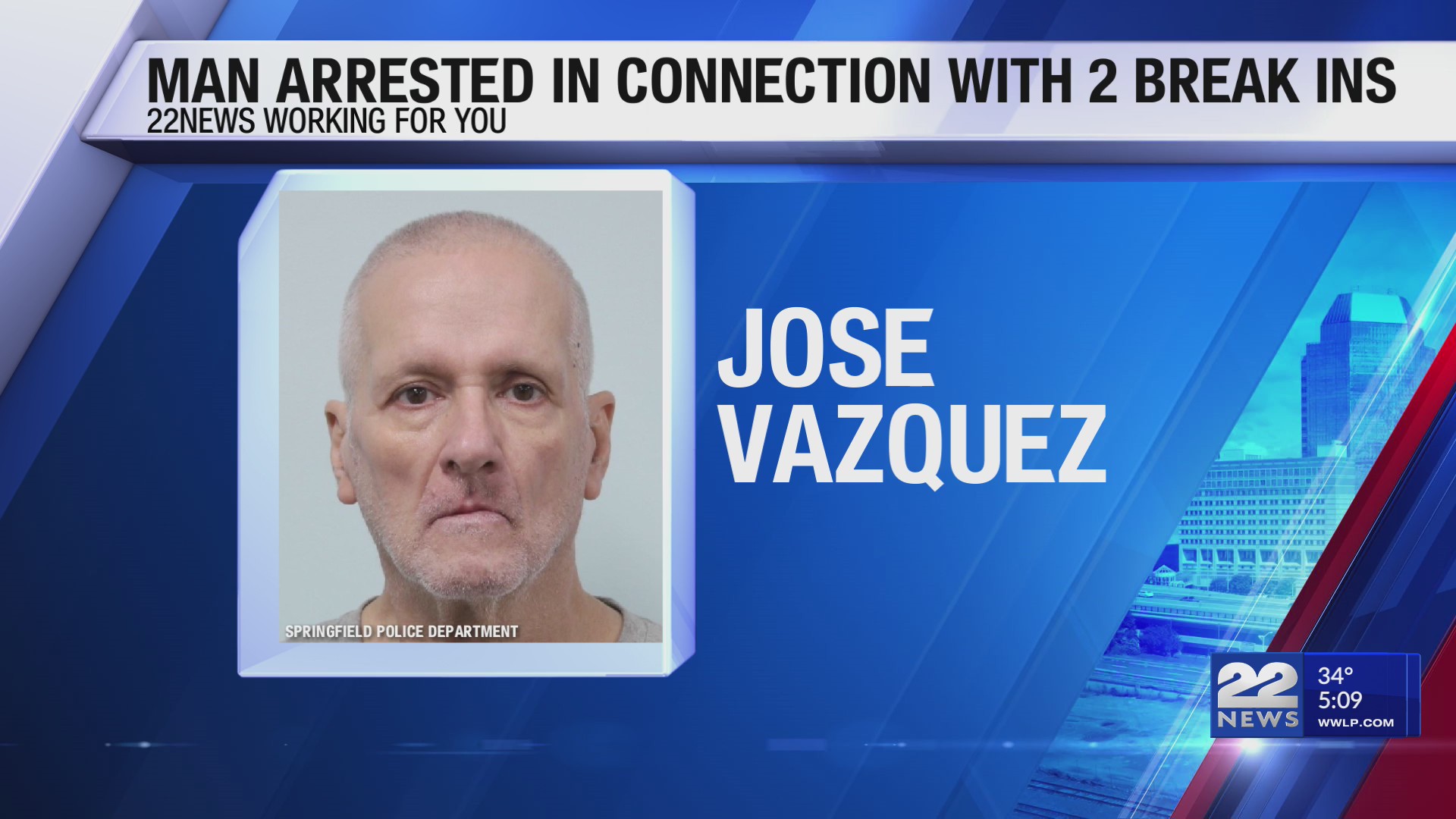 Springfield man arrested in connection with two break-ins – WWLP