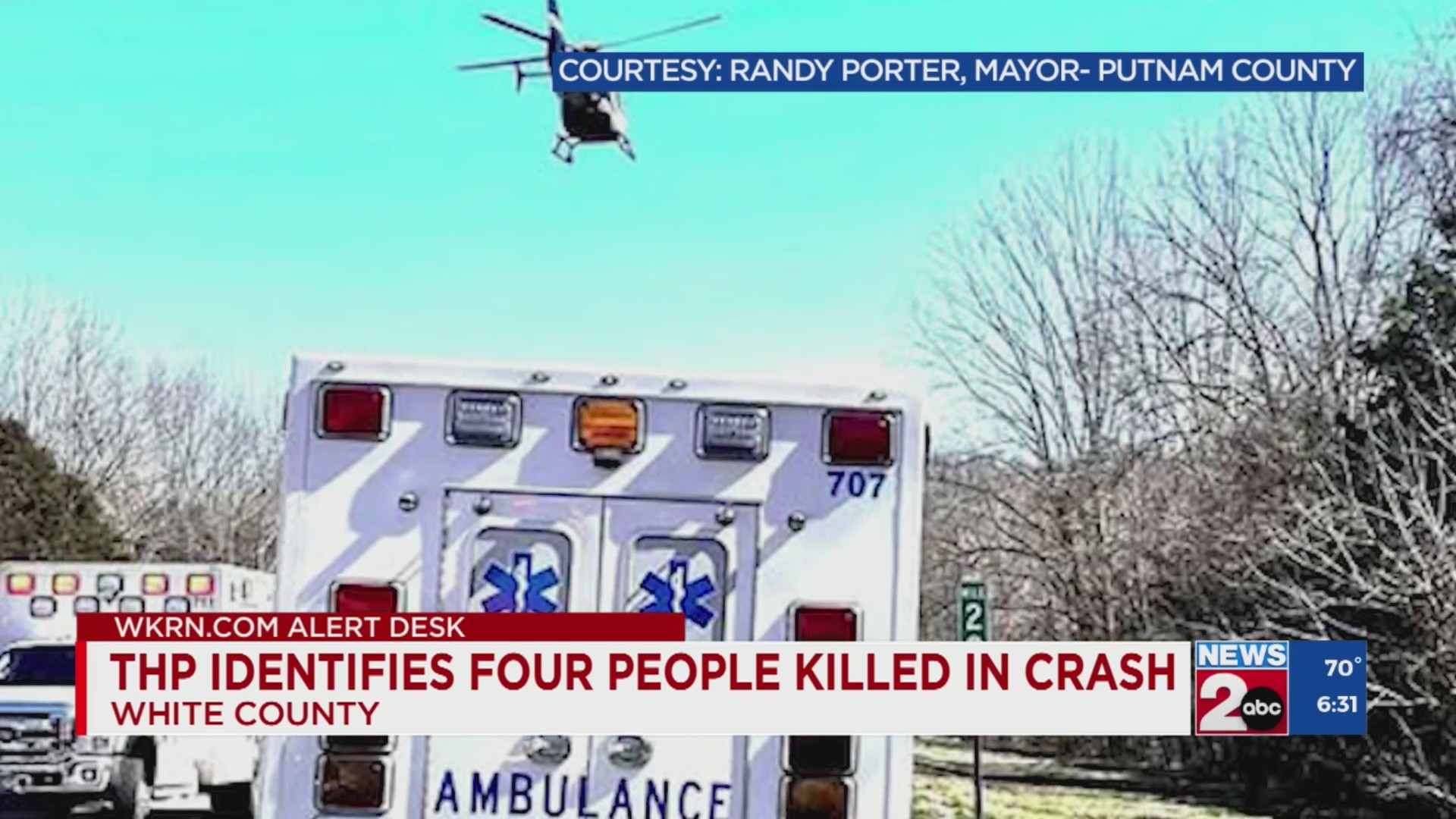 THP identifies 4 people killed in White County crash – WKRN News 2