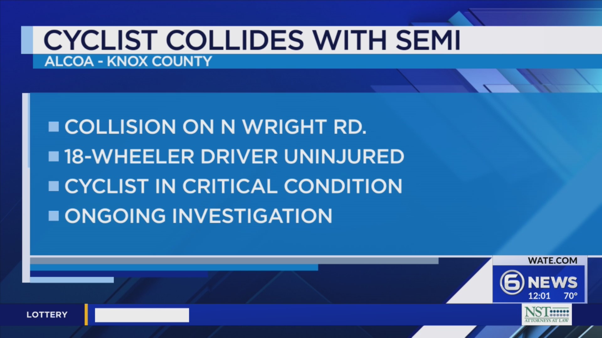 Cyclist seriously injured after collision with semitruck in Alcoa ...
