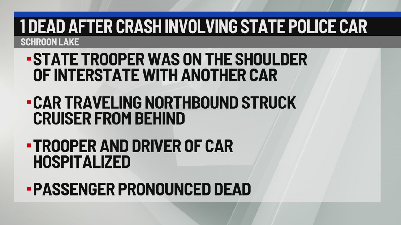 1 dead after crash involving state police car in Schroon Lake – NEWS10 ABC