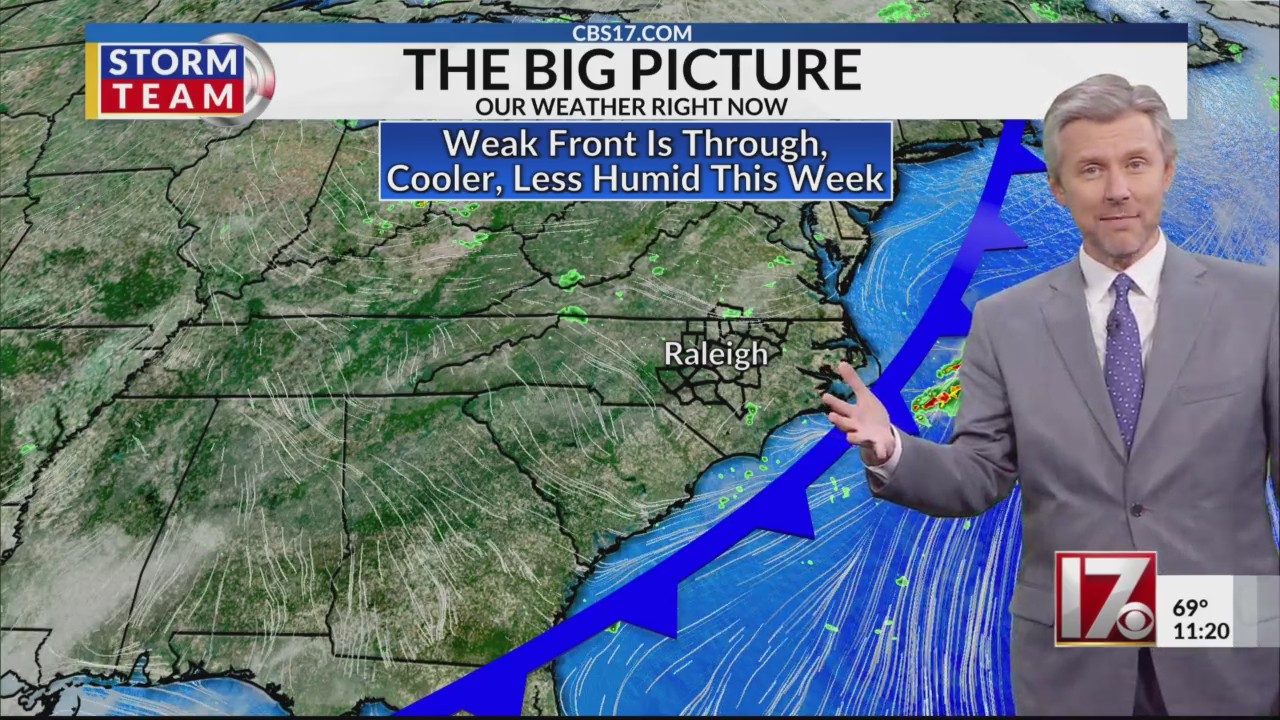 Lower humidity and seasonal temperatures return to central NC – CBS17.com