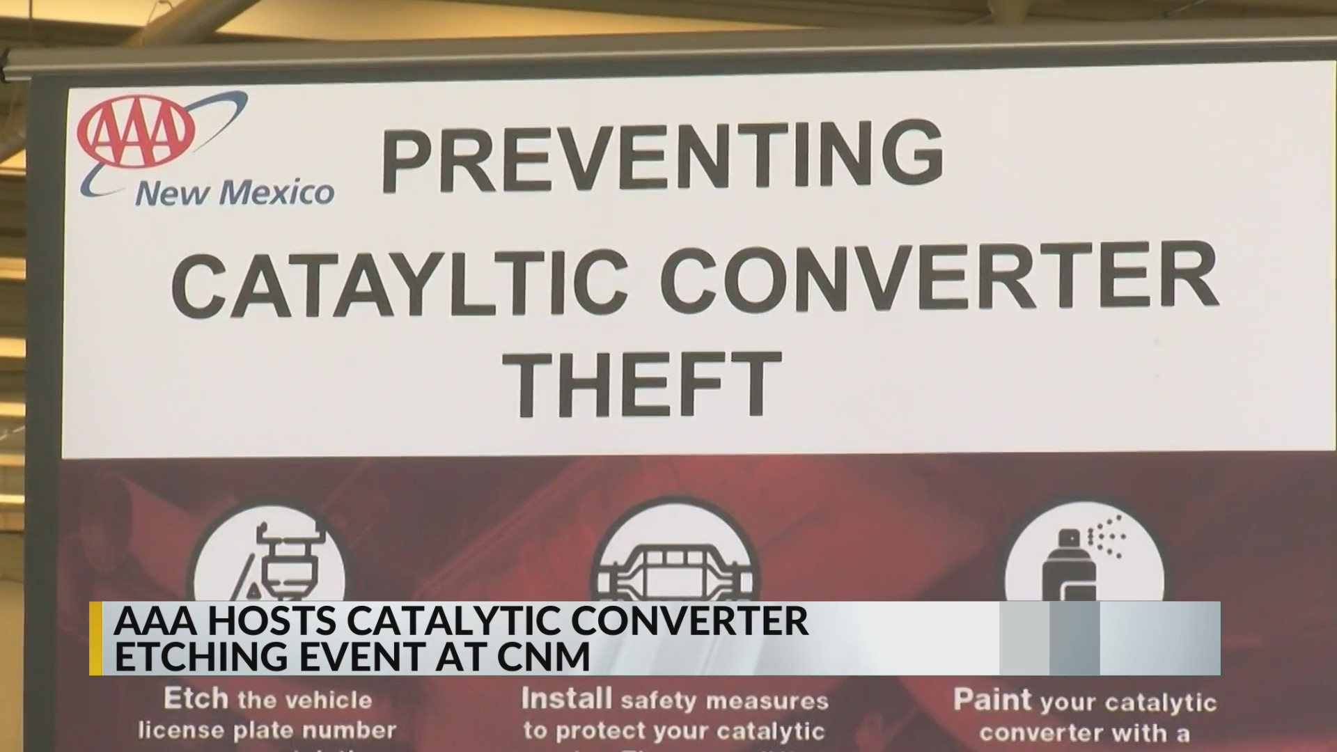 AAA hosting catalytic converter etching event at CNM on Saturday KRQE