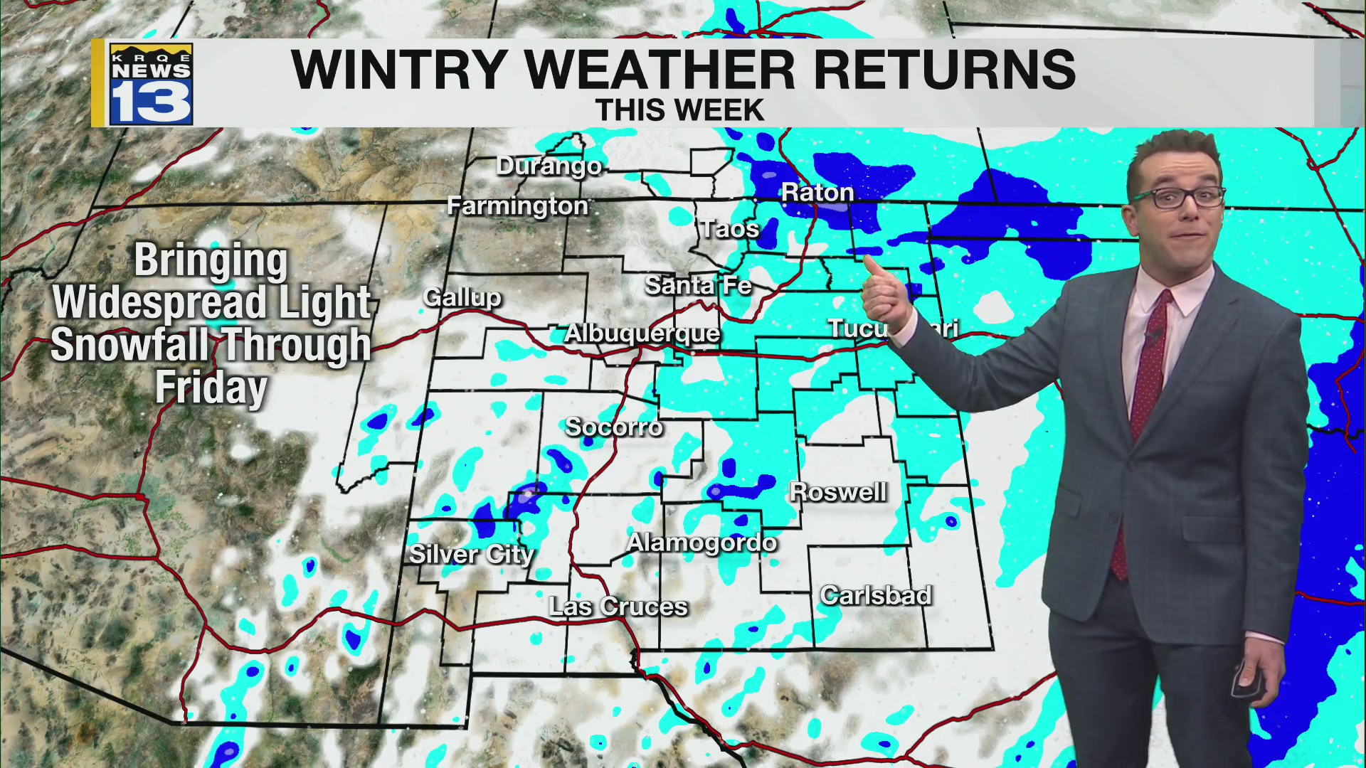 Some New Mexico snow ahead, cold, & breezy – KRQE NEWS 13 – Breaking ...
