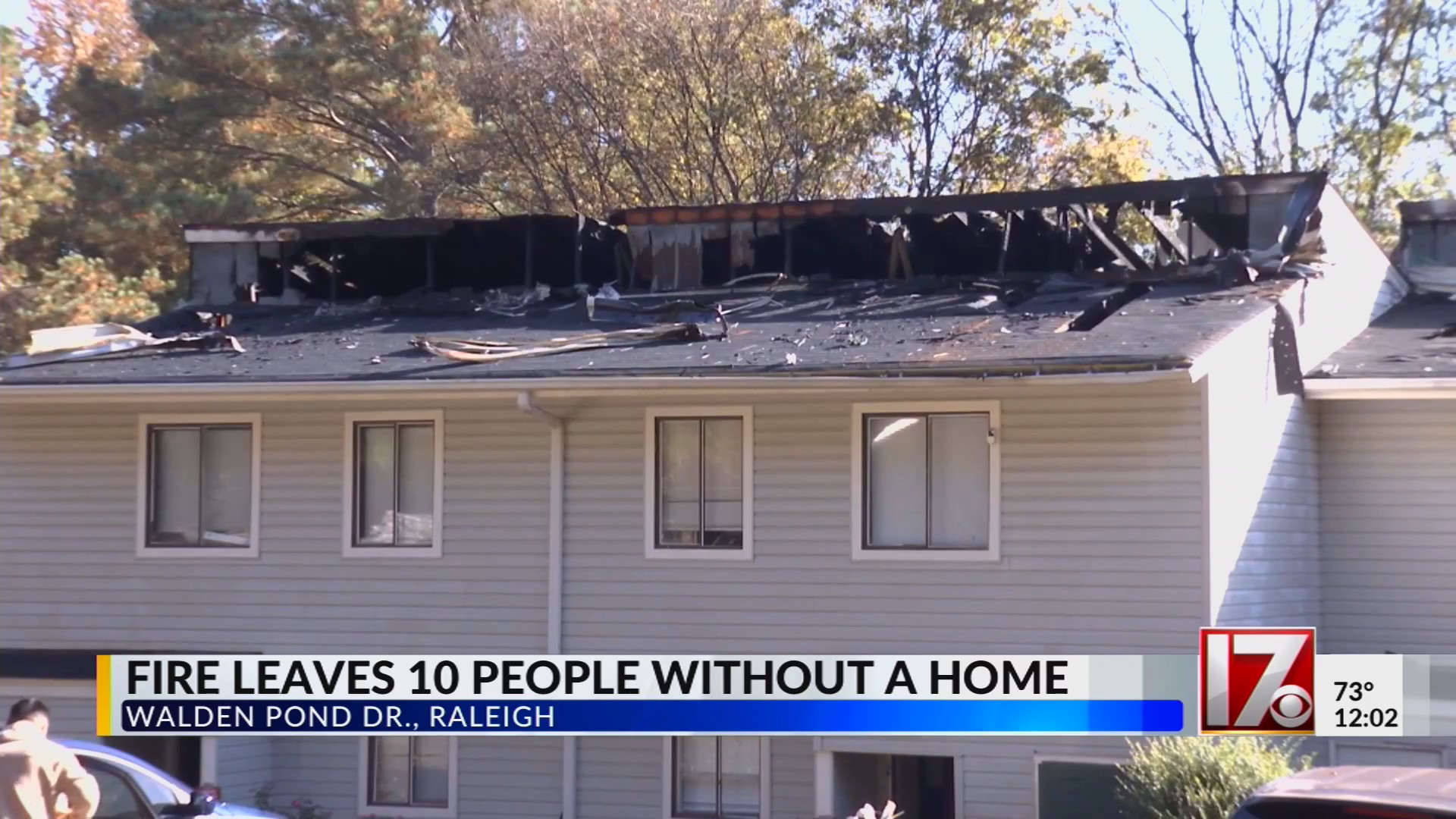 Raleigh apartment fire displaces 10 people – CBS17.com