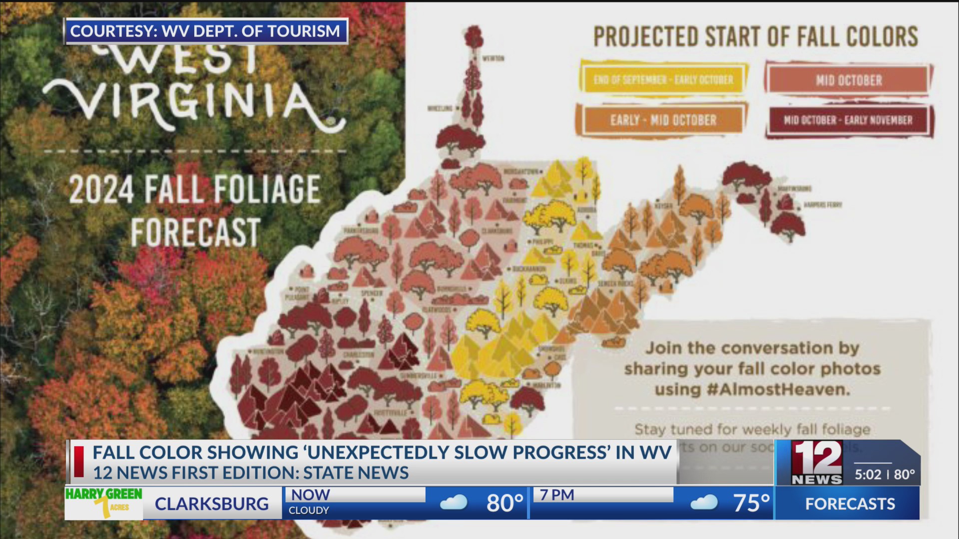 Fall color showing ‘unexpectedly slow progress’ in West Virginia and ...