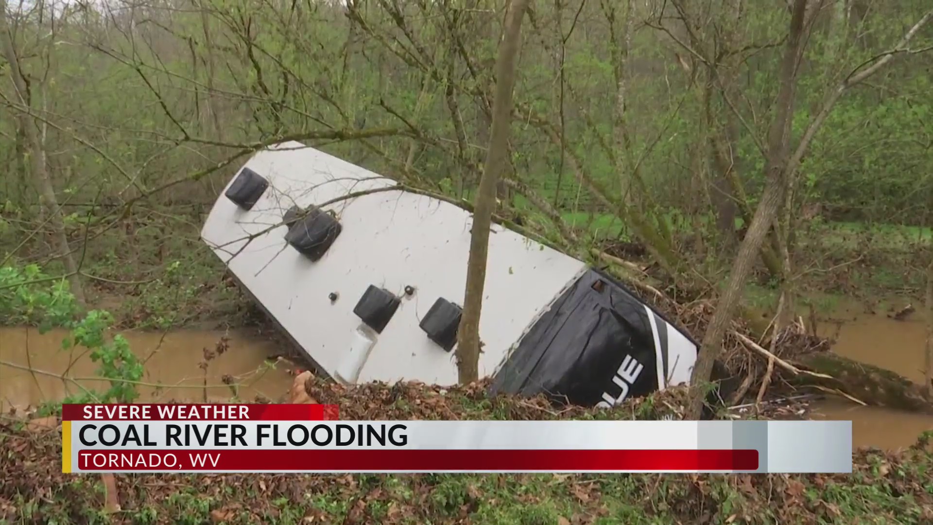 Kanawha County flooding crashes RV, destroys road – WOWK 13 News