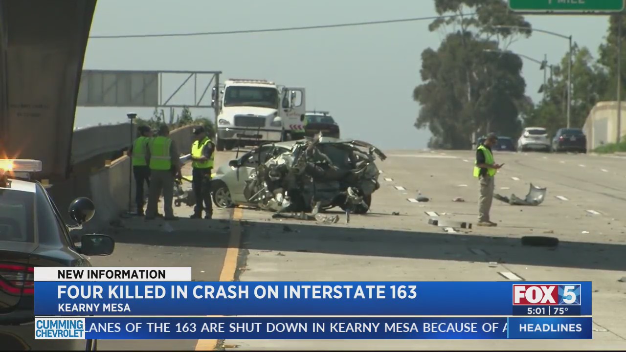 Four killed in suspected DUI crash on SR-163 – FOX 5 San Diego & KUSI News