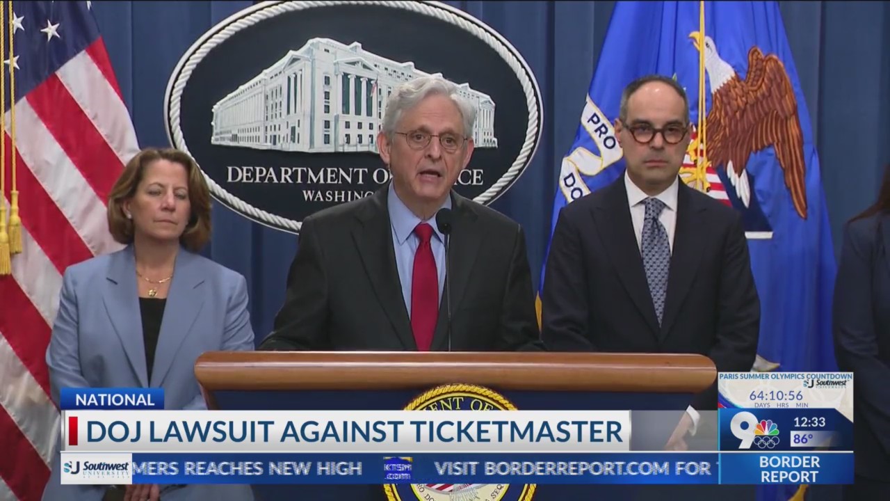 Justice Dept. and 30 states sue Live Nation, Ticketmaster for allegedly