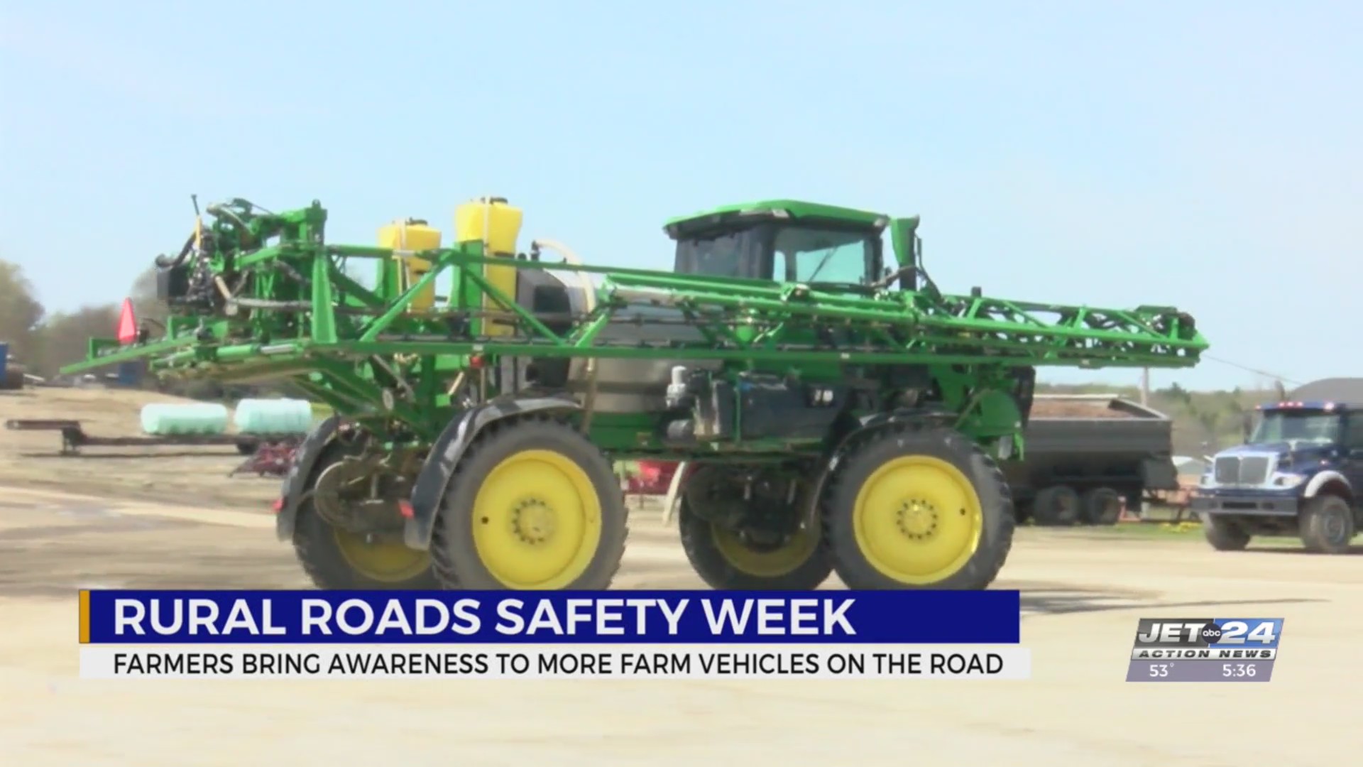 Rural Rising Vehicle Farmers bring awareness to farm vehicles on roads during Rural Road ...