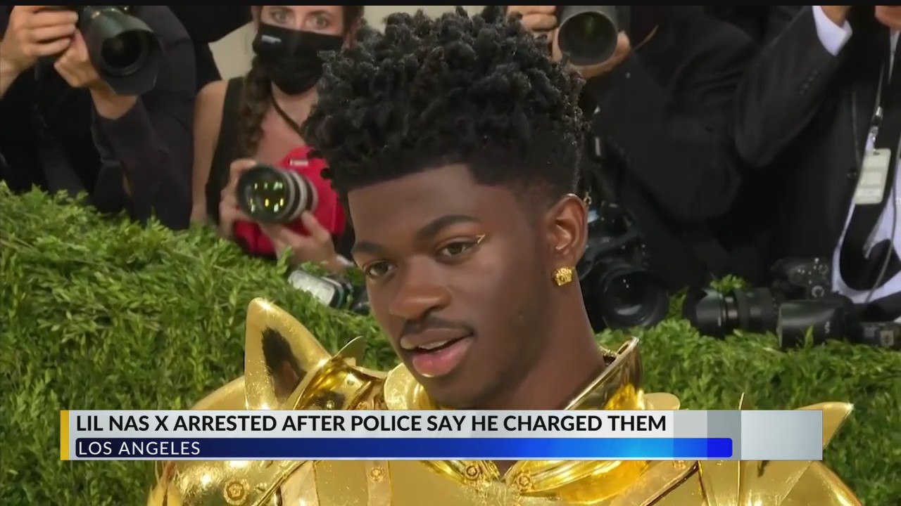 Lil Nas X jailed on suspicion of charging at police on LA street where ...