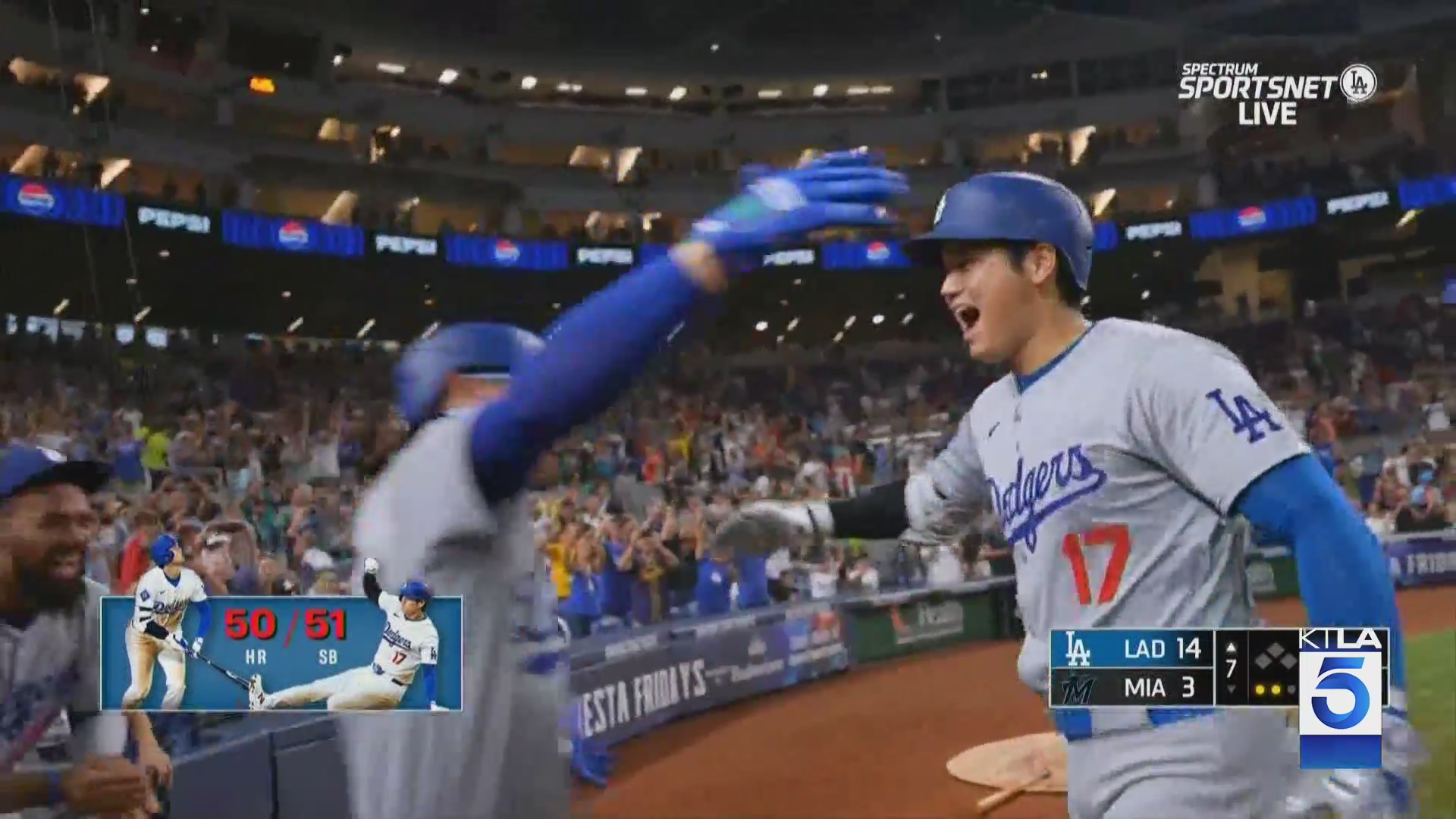 Dodgers star Shohei Ohtani makes history with 50 home runs, 50 stolen ...
