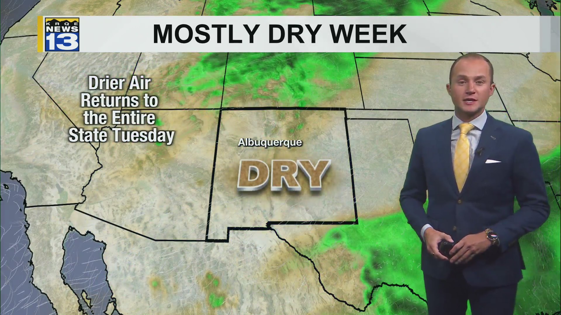 Mostly dry, warmer weather continues through the middle of this week ...