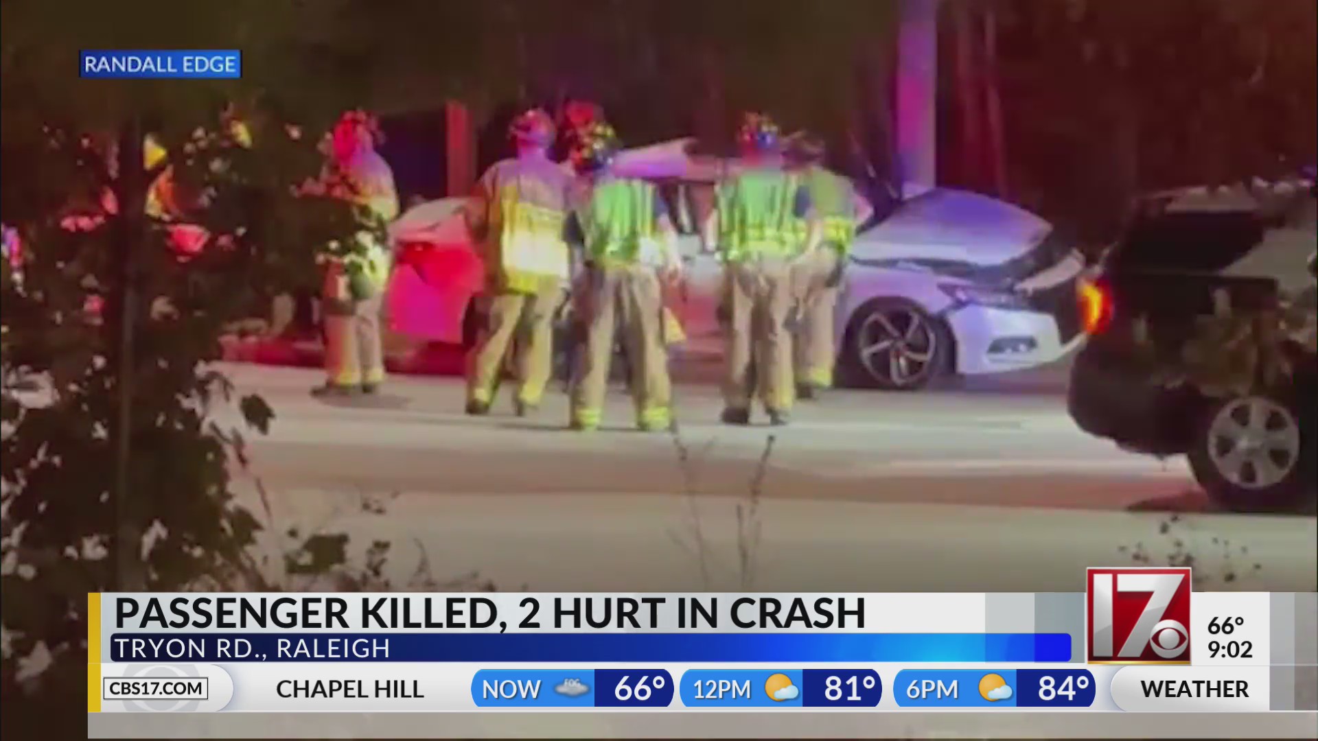 Woman killed, 2 hurt in crash in south Raleigh: Police – CBS17.com
