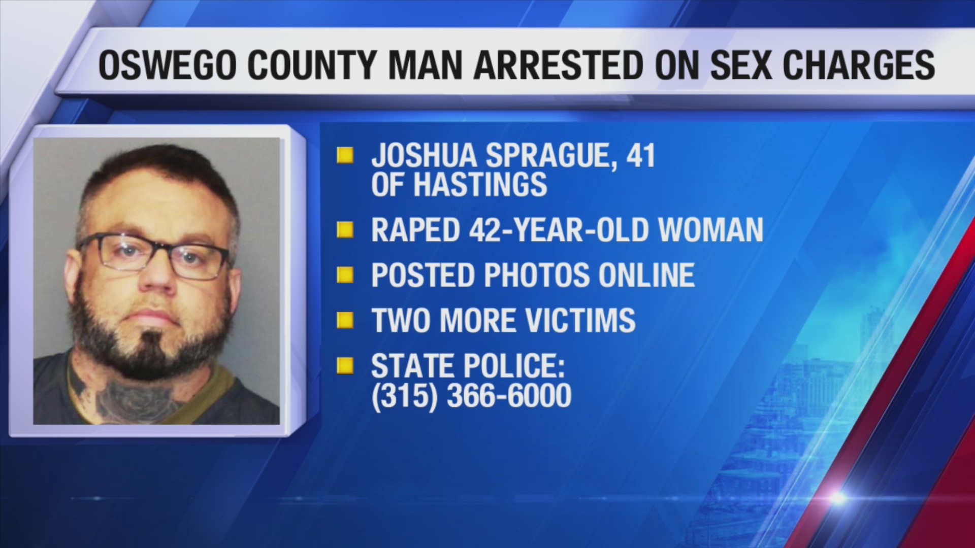 Oswego County man arrested on sex charges – WSYR