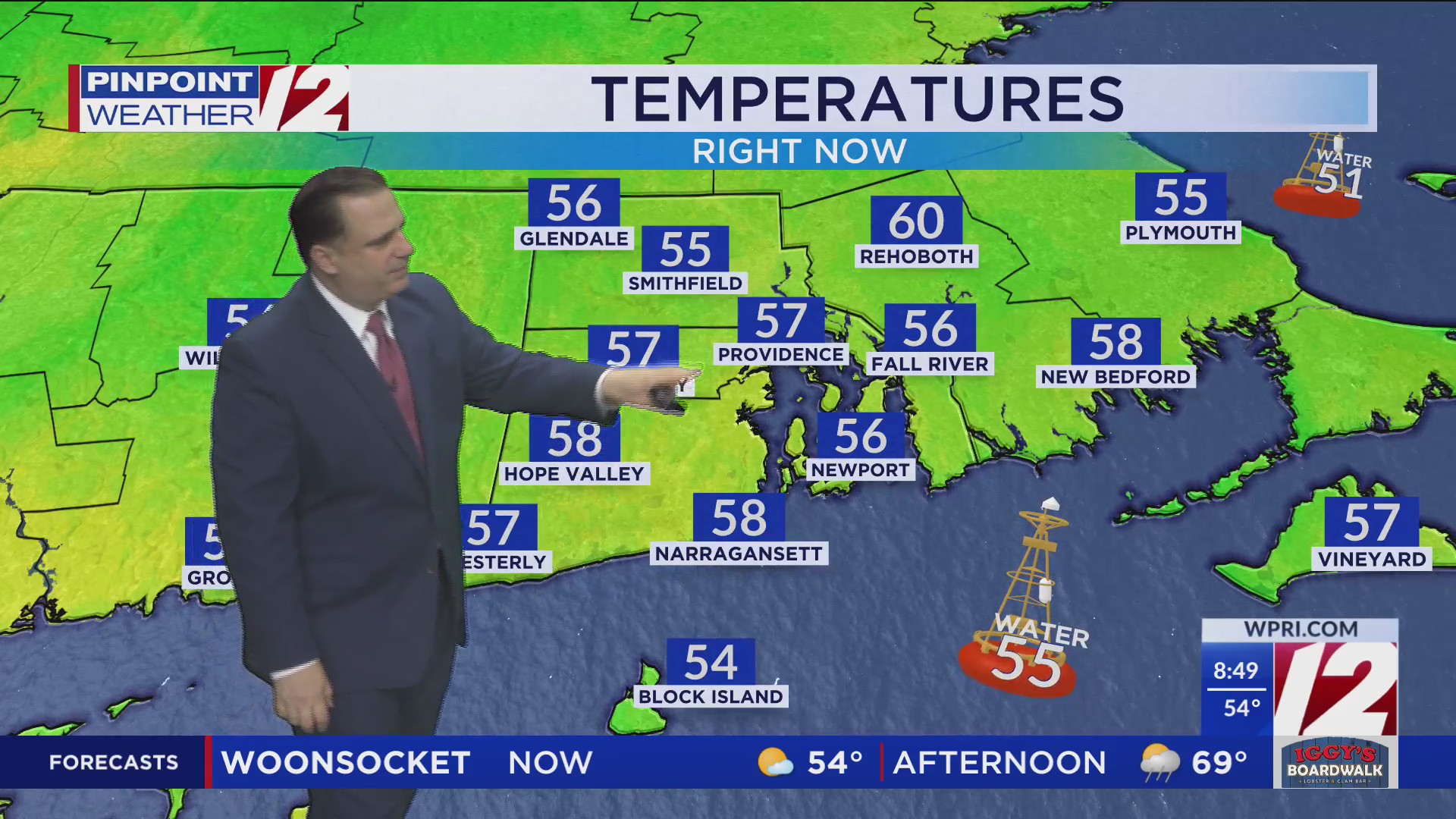 WPRI 12 Weather Forecast for 5/26/25: Mainly dry today, spot shower ...