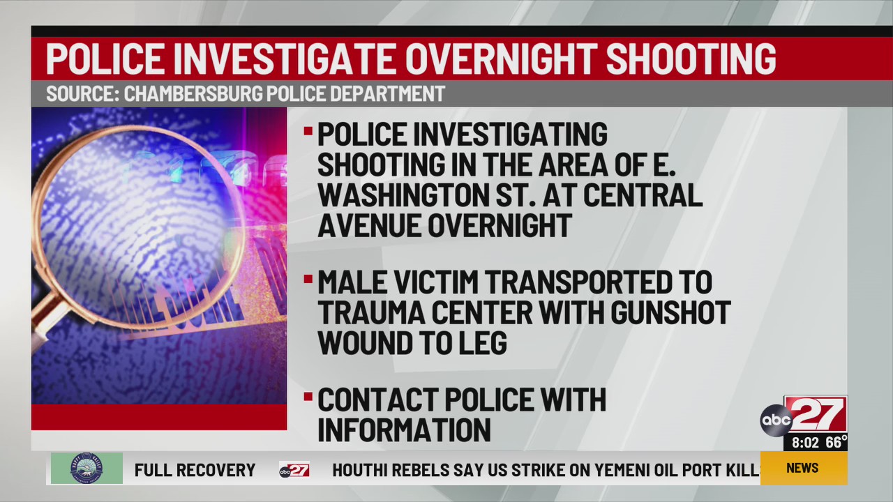 Chambersburg shooting leaves one hospitalized; police investigating – ABC27