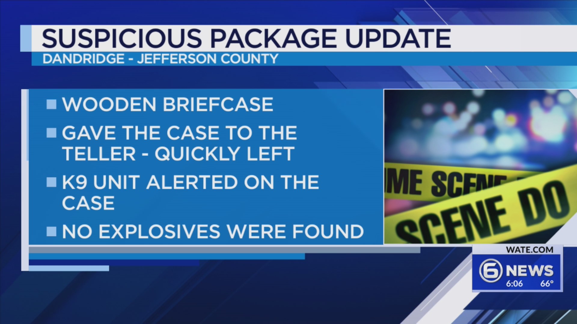 Police identify ‘suspicious’ package at Dandridge bank – WATE 6 On Your ...