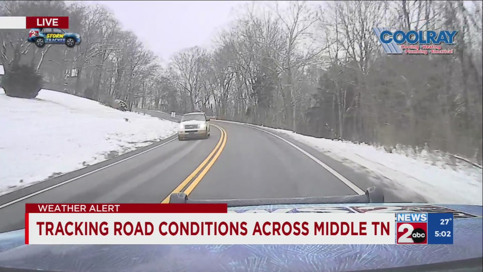 Tracking road conditions across Middle TN – WKRN News 2
