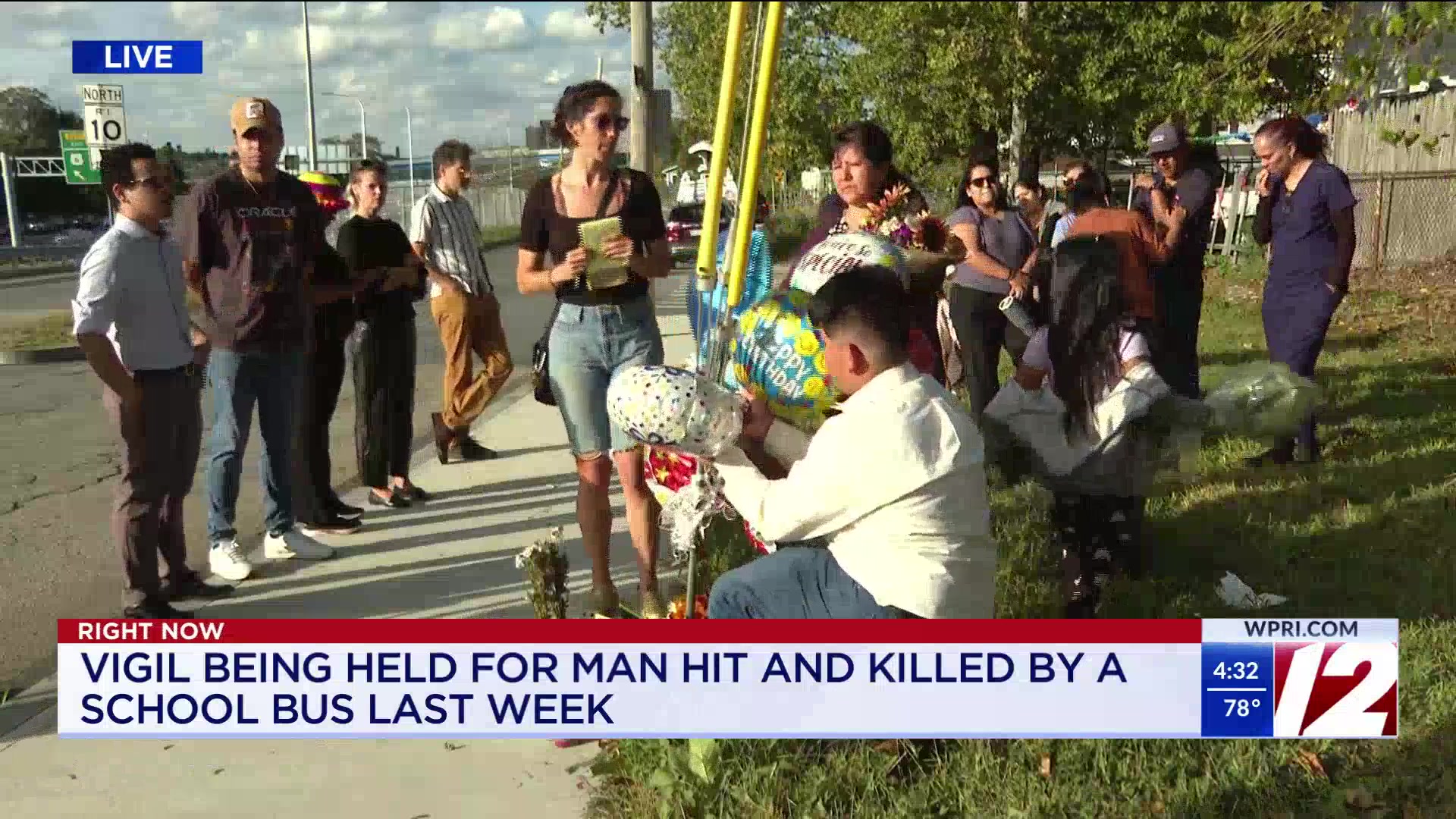 Friends and family hold vigil for man struck, killed by school bus in ...