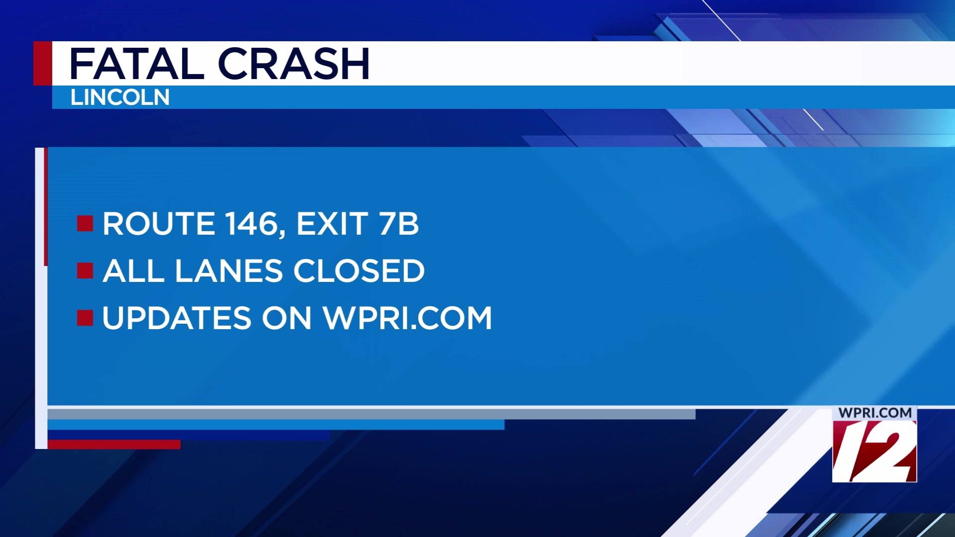 Person dead after crash on Route 146 in Lincoln – WPRI.com