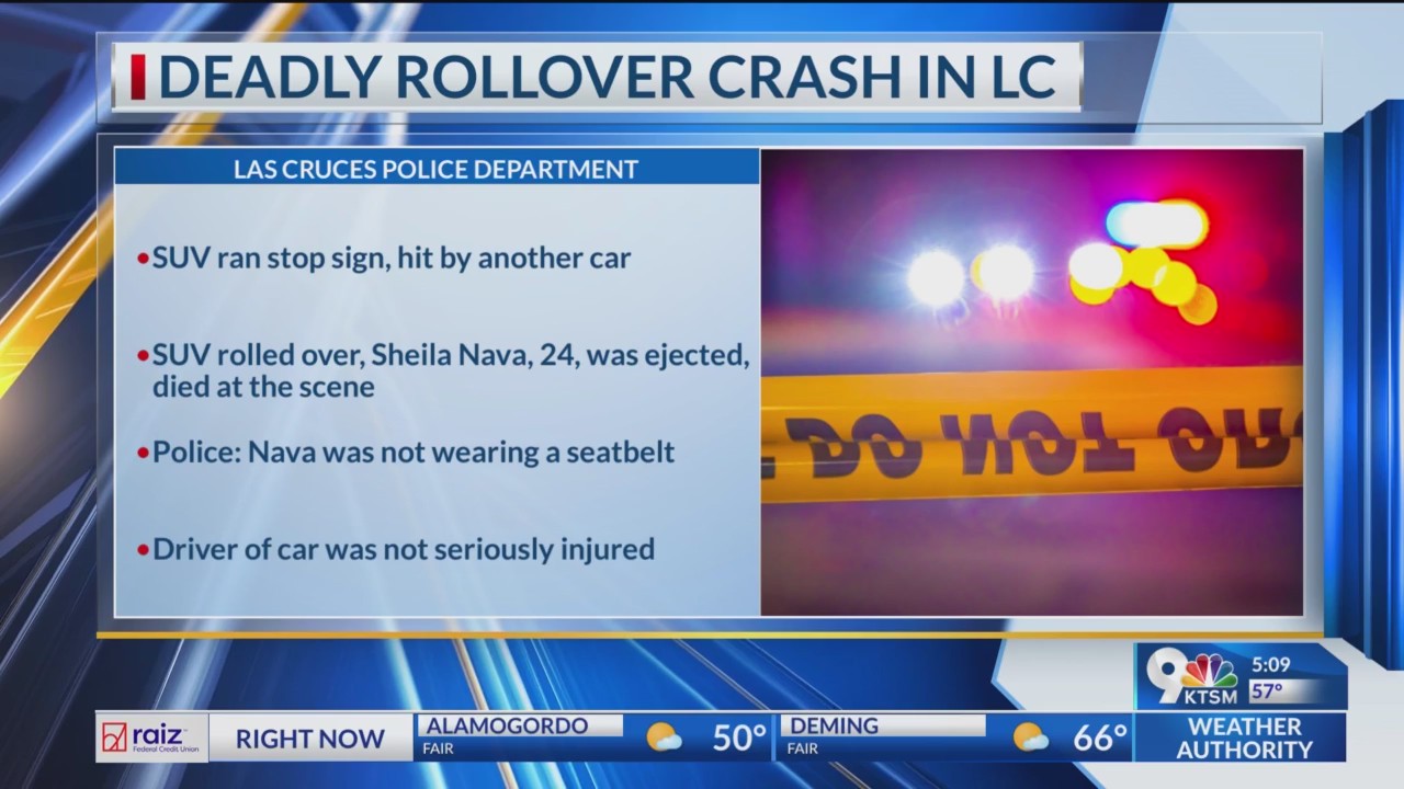 Woman identified in Las Cruces fatal rollover crash – KTSM 9 News