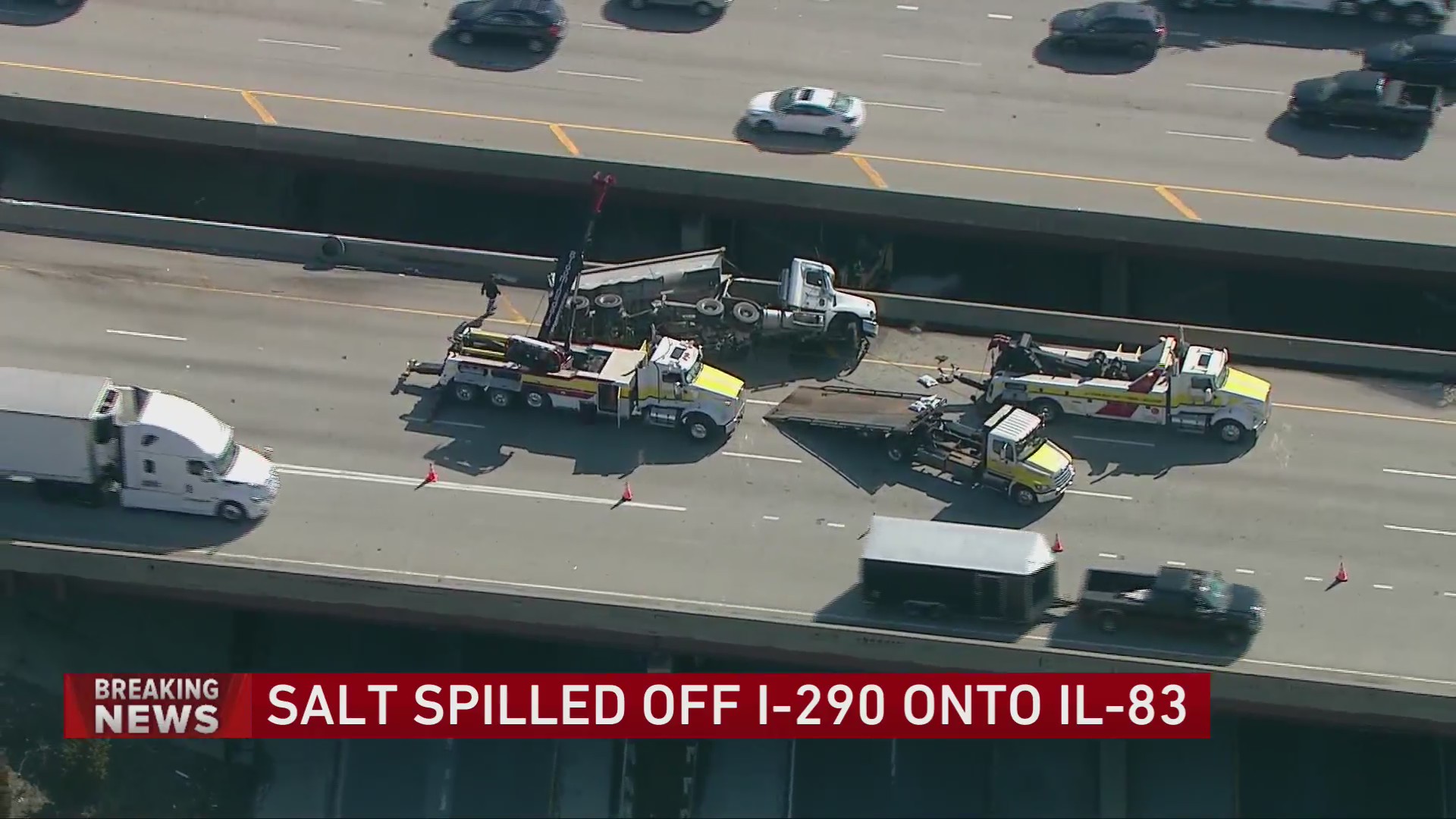 Truck spills salt onto Route 83 after crash along Eisenhower Expressway ...
