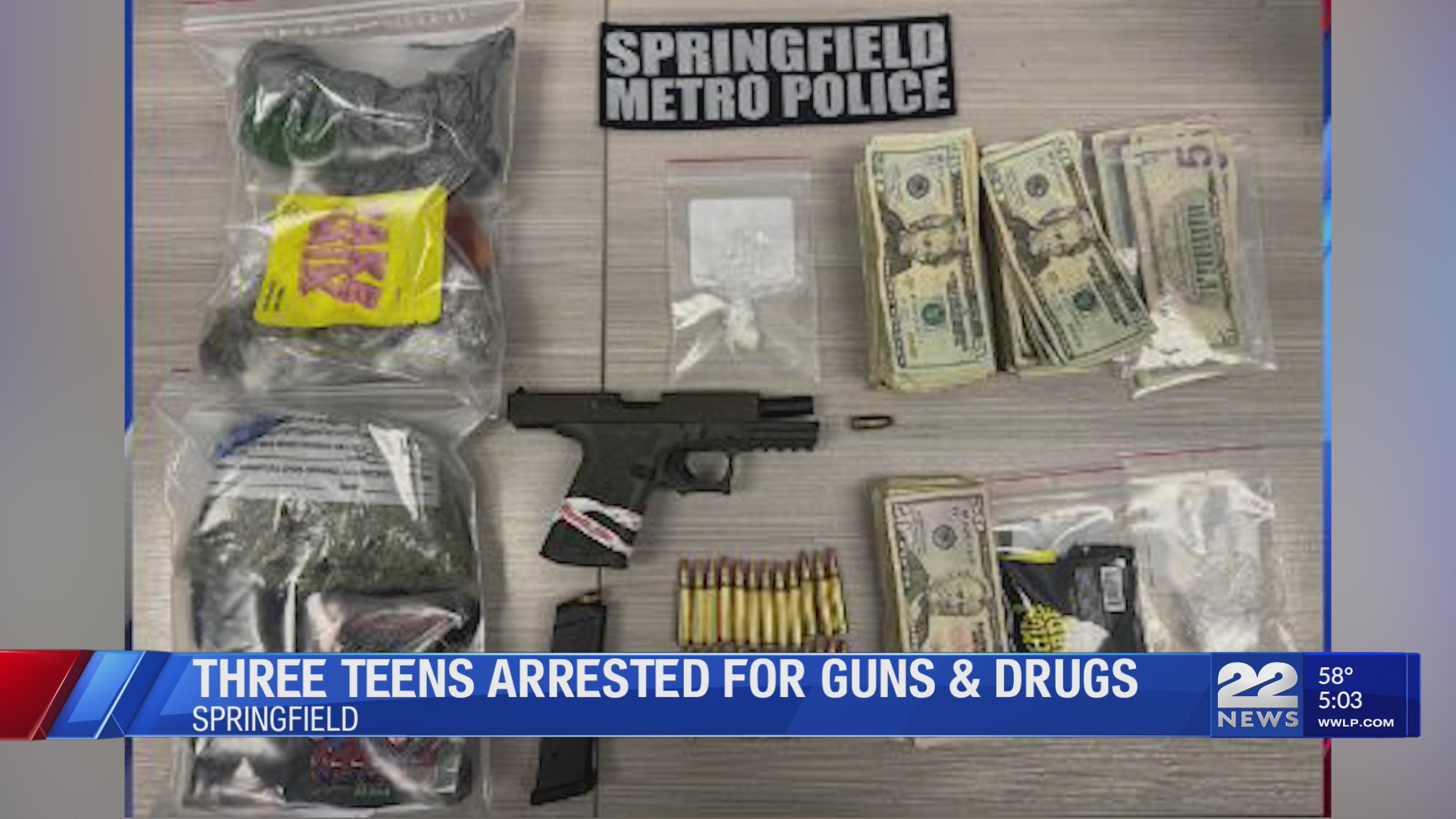 Three teenagers arrested after illegal gun, drugs found during ...