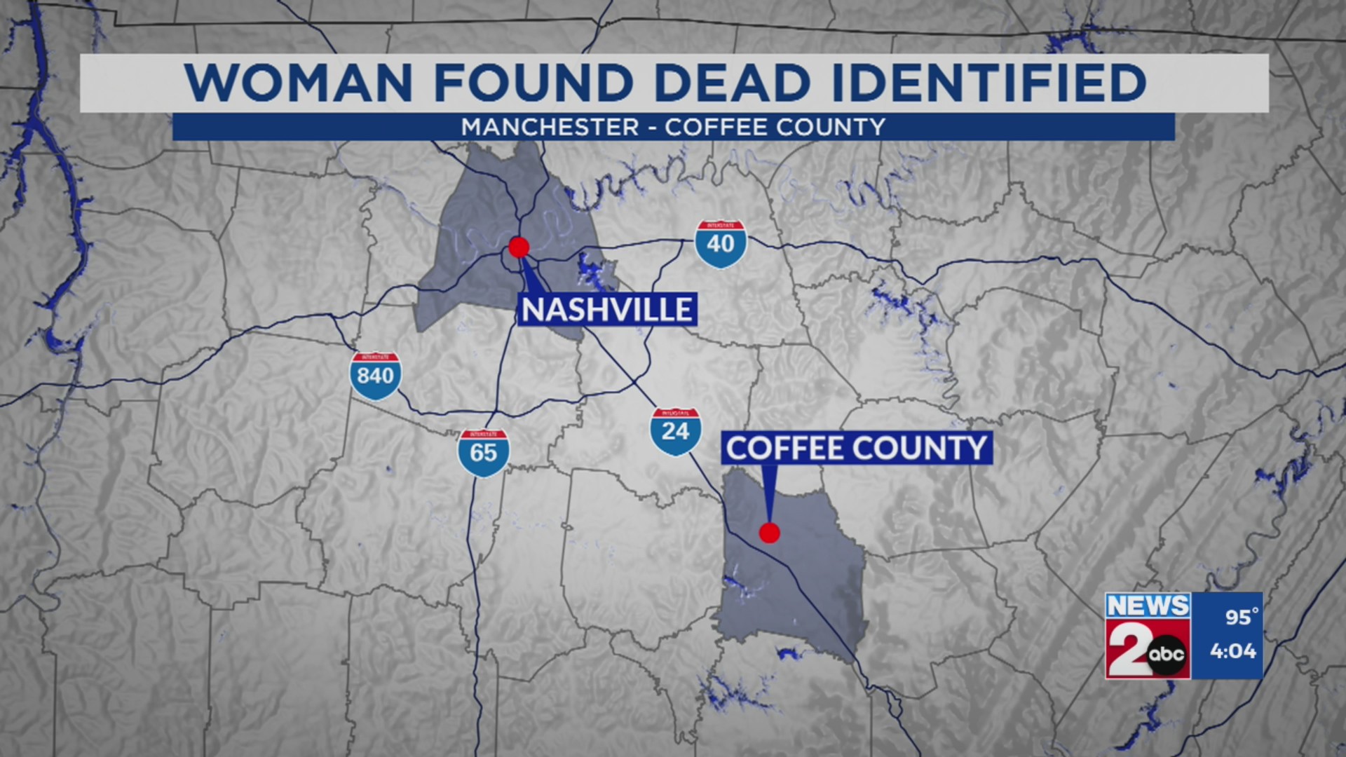 Woman found dead in Coffee County identified – WKRN News 2