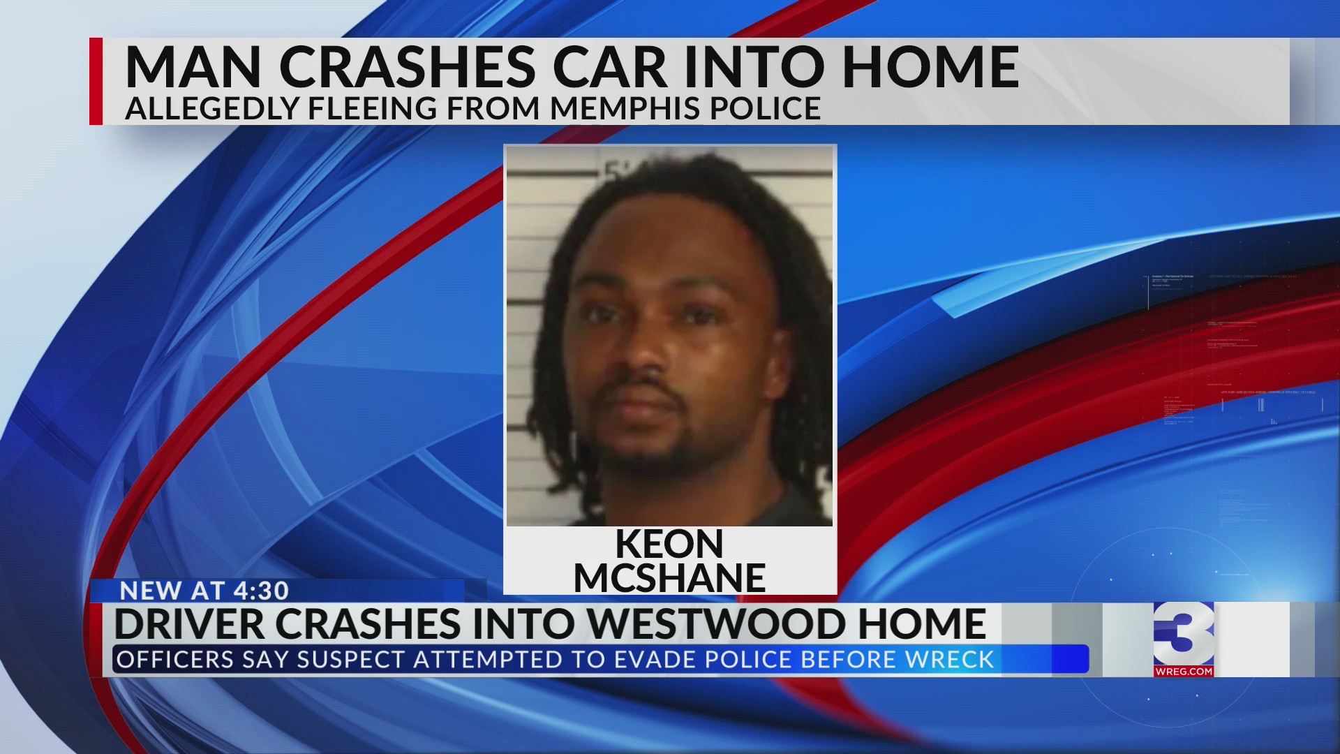 Man crashes car into home while fleeing from police: MPD – WREG.com