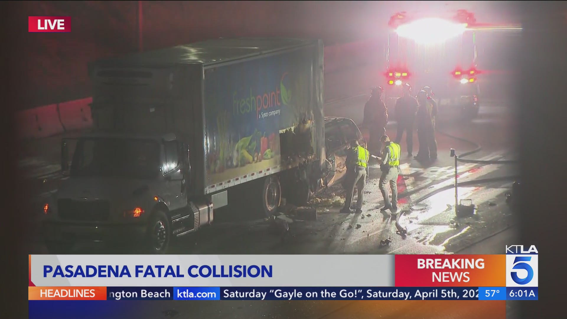 1 dead in crash involving box truck on 210 Freeway – KTLA